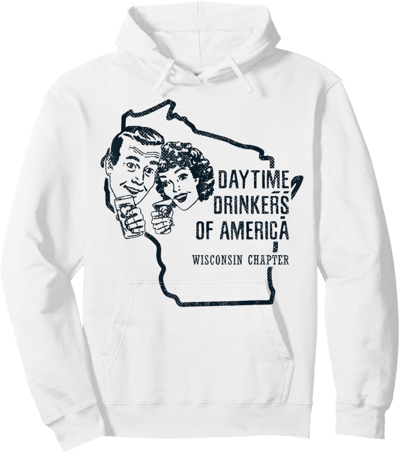 Wisconsin Day Drinking Shirt Beer Wine Drinker Alcohol Gift Hoodie - Hoodie | White