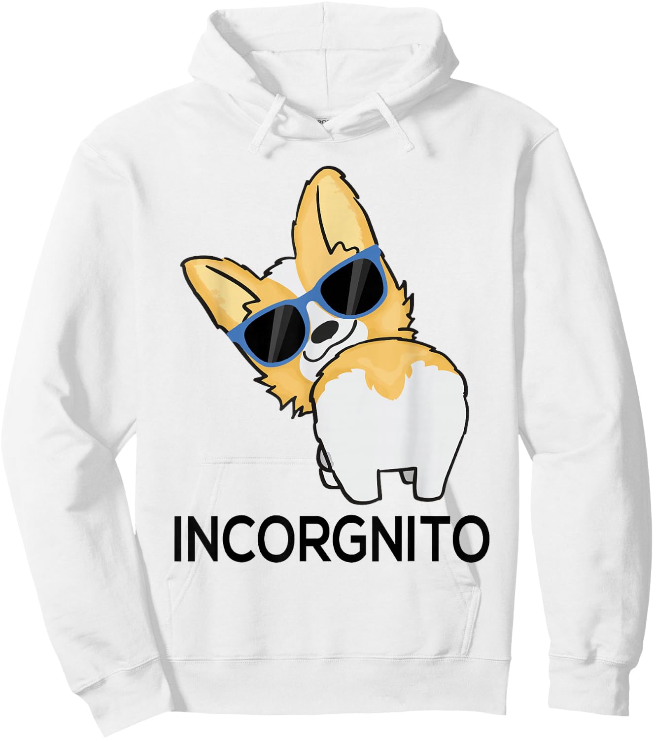 Incorgnito Corgi Hoodie - Hoodie | White