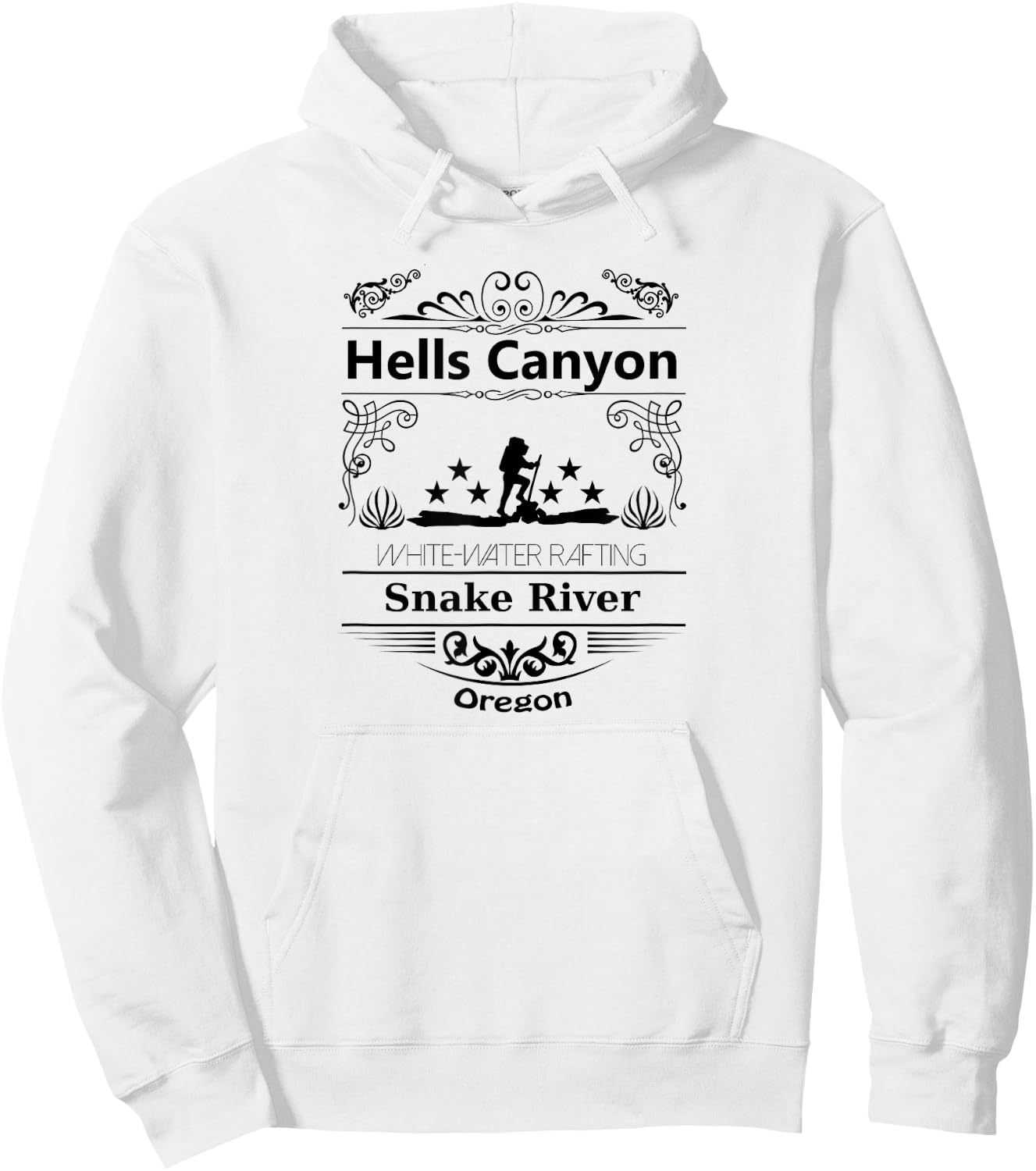 Hell's Canyon Oregon souvenir travel vintage style Hoodie - Hoodie | White