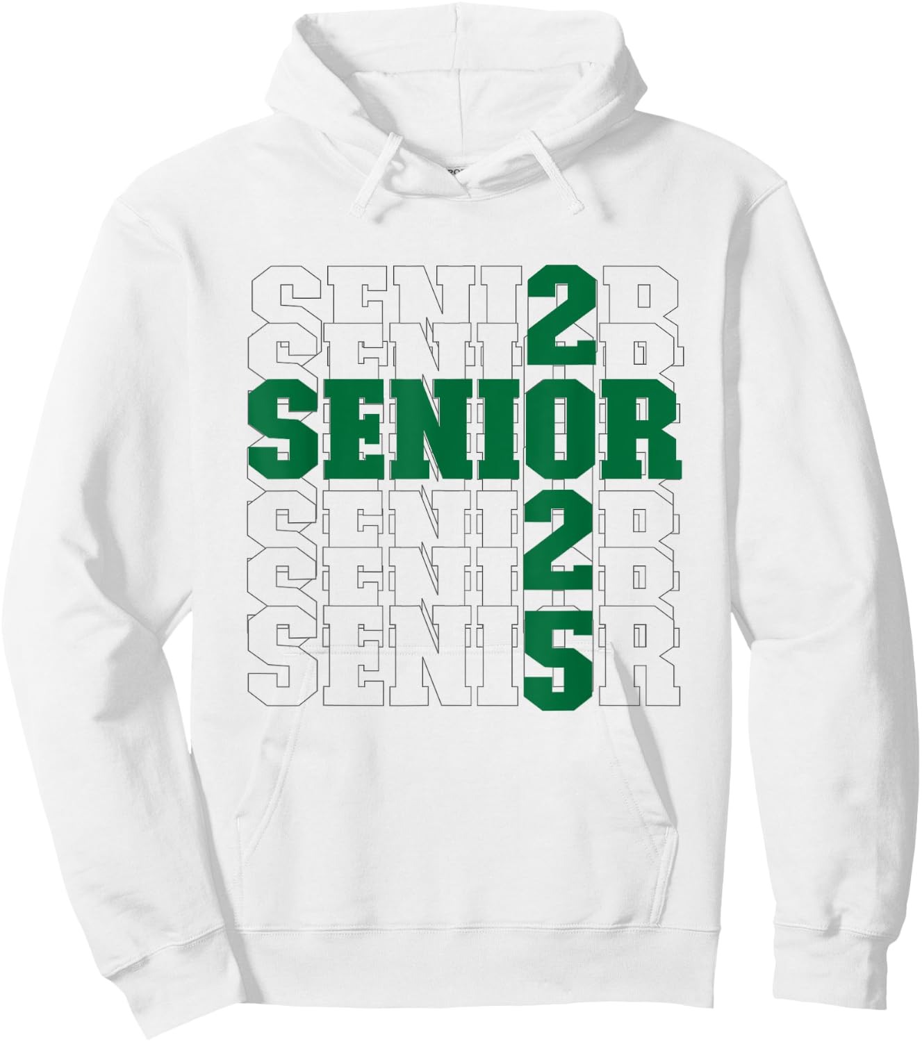 Back to School, Officially a Senior, Green, Senior 2025 Hoodie - Hoodie | White