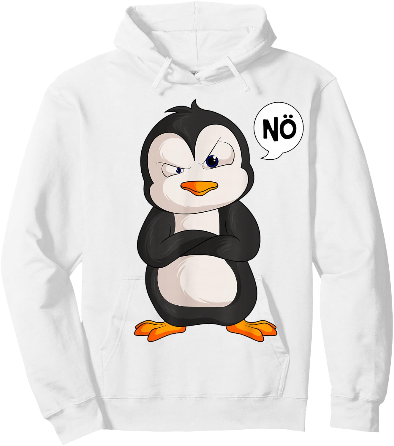 Penguin Nö Children's Girls Boys Penguin Hoodie - Hoodie | White