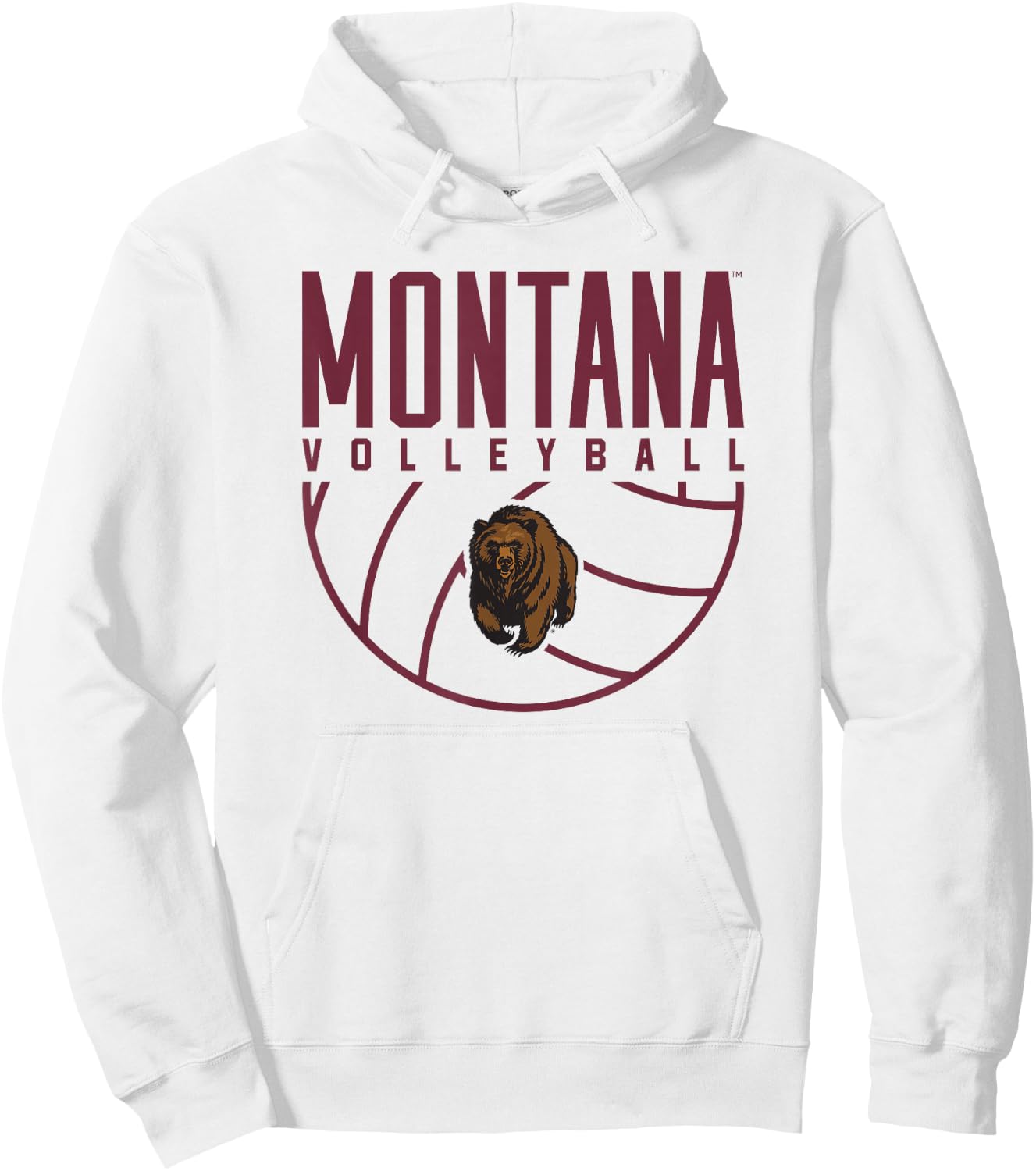 University of Montana Grizzlies Volleyball Arch Hoodie - Hoodie | White