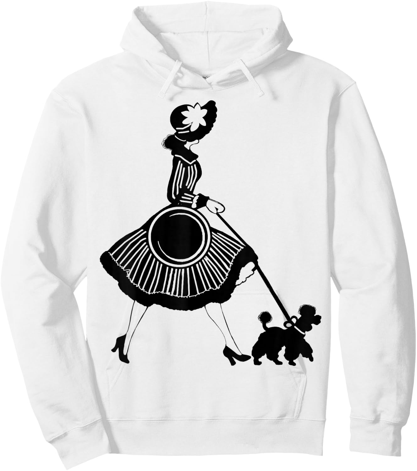 Poodle Dog Walker Hoodie - Hoodie | White