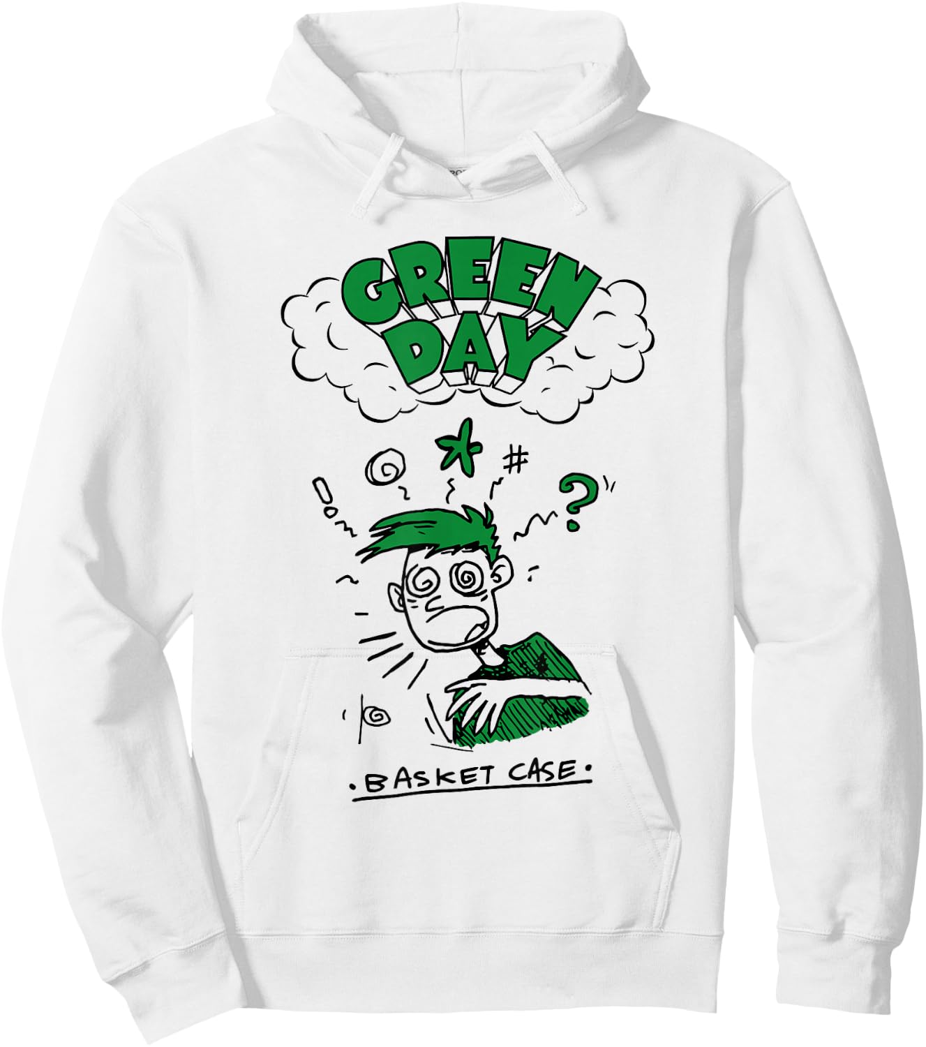 Green Day Basket Case Doodle Hoodie - Hoodie | White