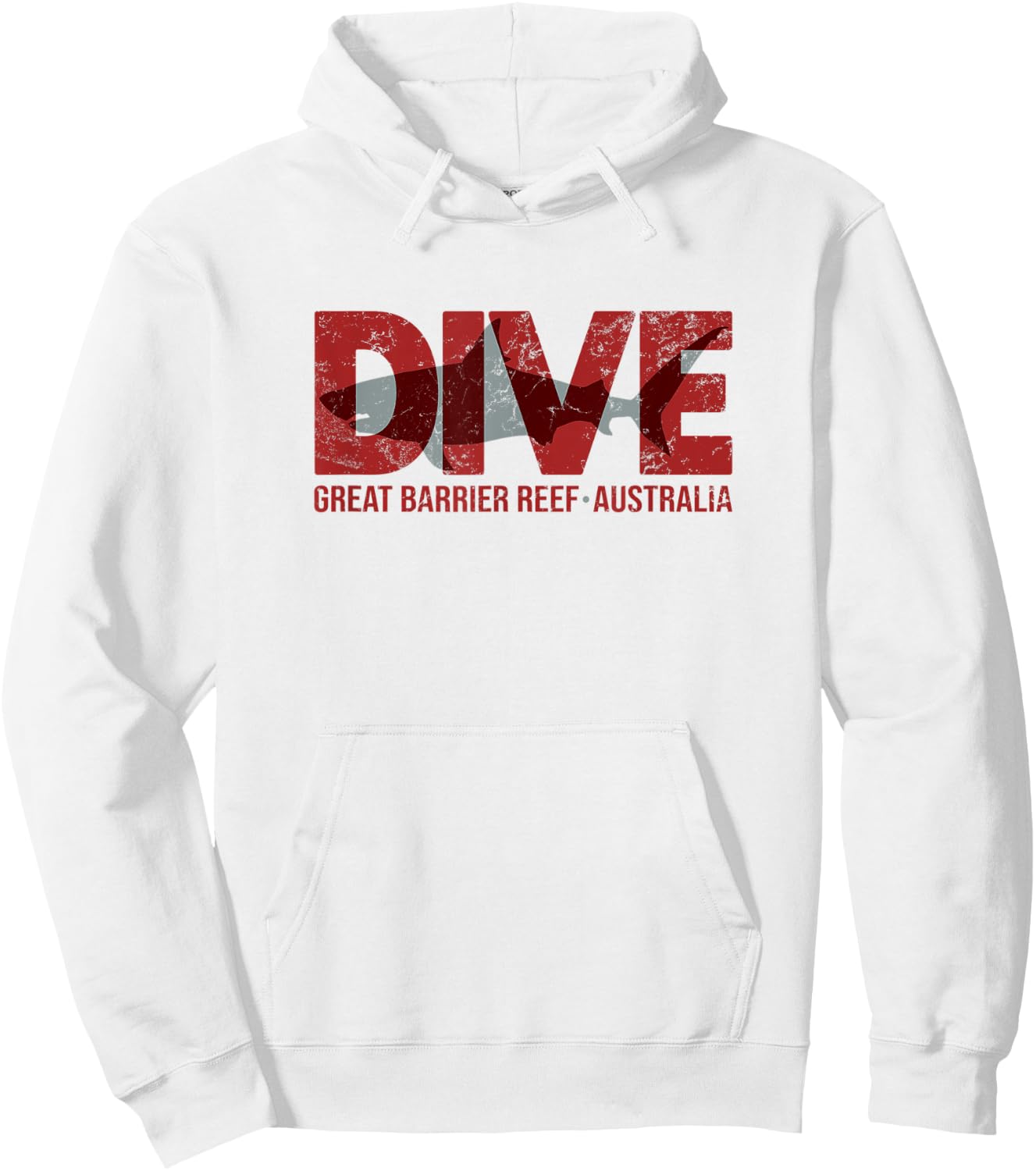 Australia Shark Dive Great Barrier Reef Diving Hoodie - Hoodie | White