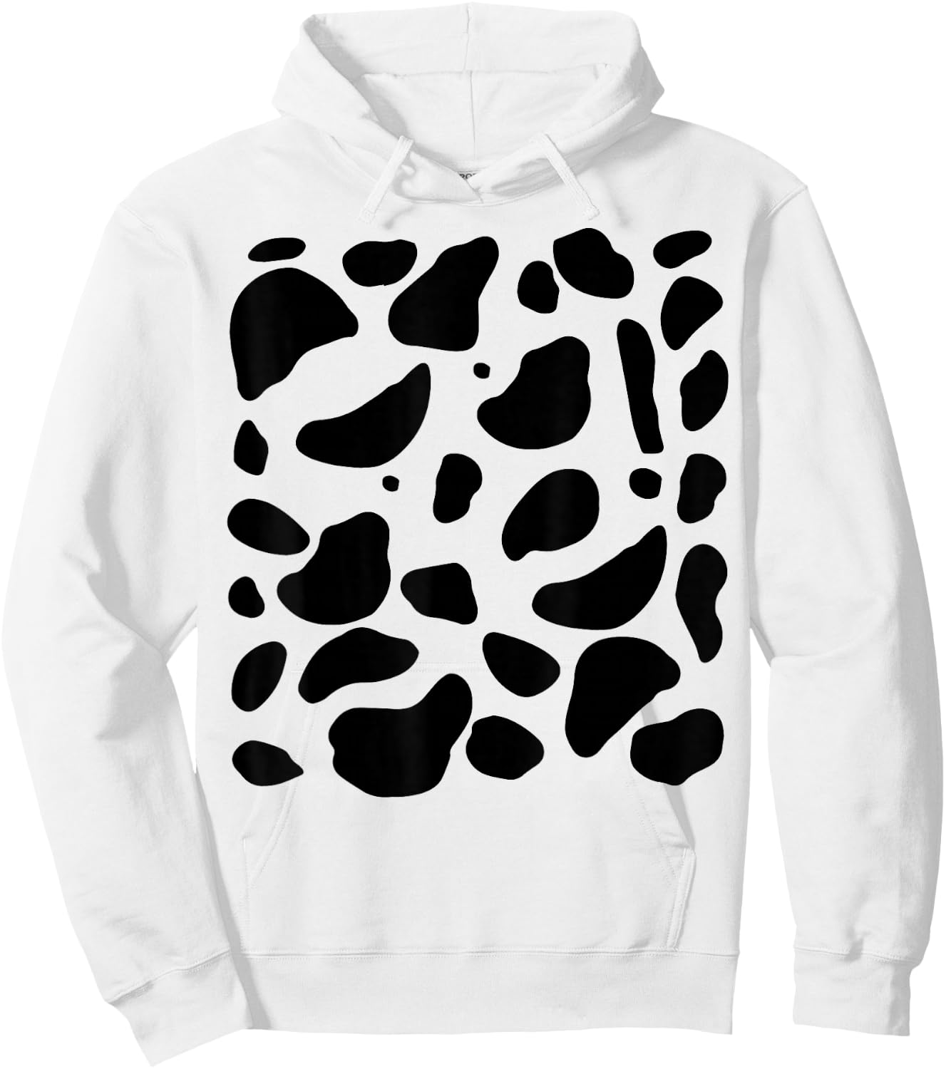 Funny Cow Costume Easy Calf DIY Halloween Cow Print Animals Hoodie - Hoodie | White