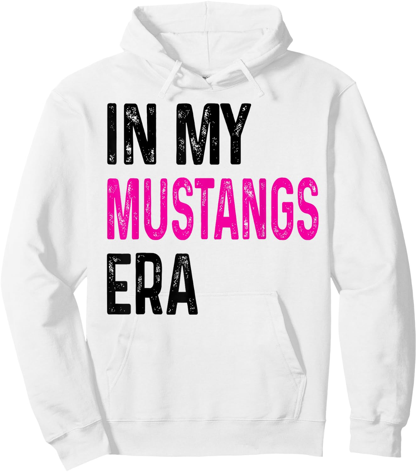 In My Mustangs Era Back to School Spirit Game Retro Groovy Hoodie - Hoodie | White