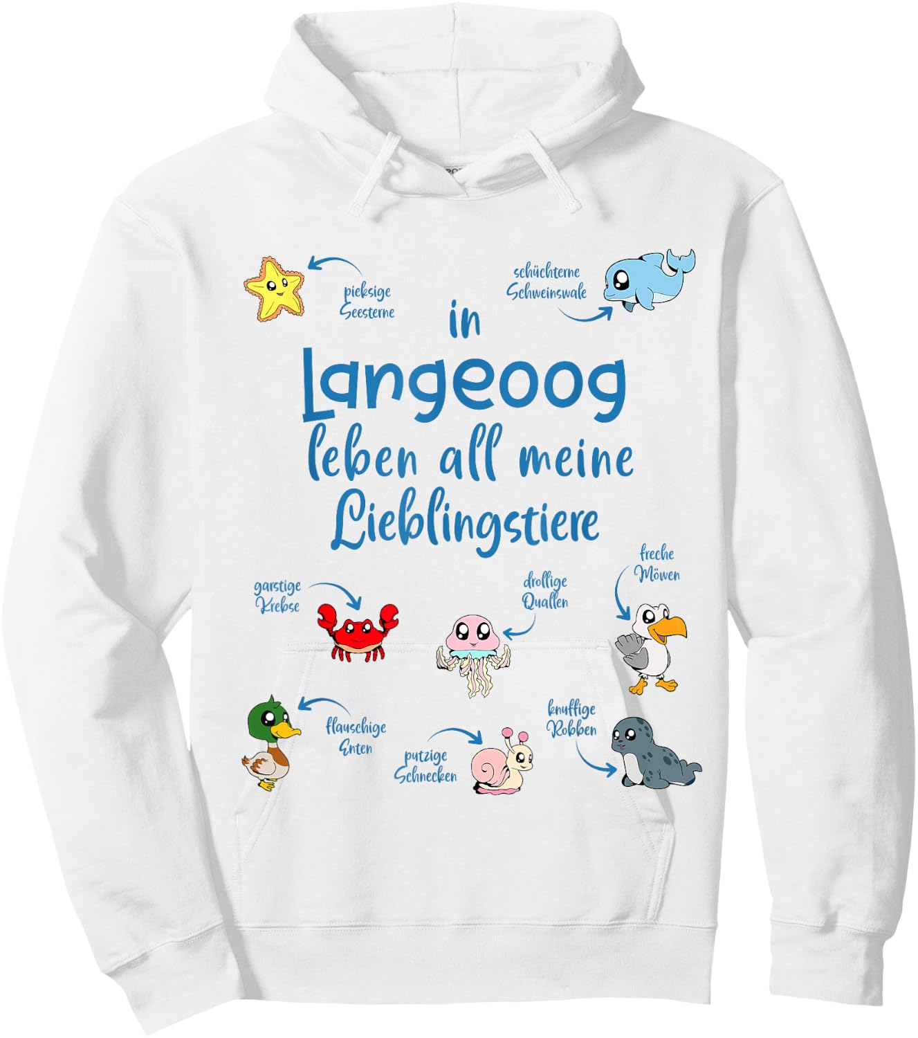 Meine Lieblingstiere in Langeoog Hoodie - Hoodie | White