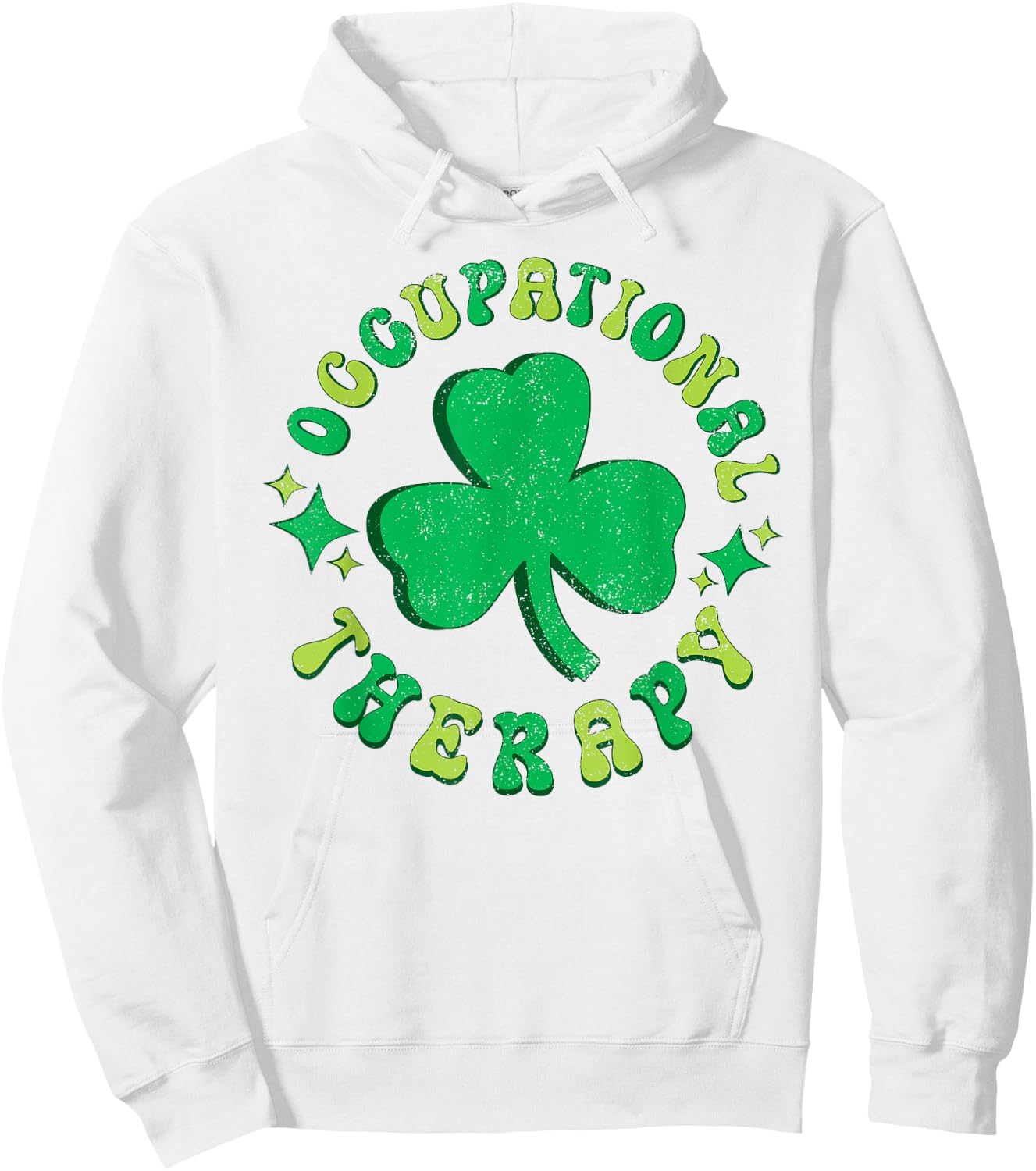 Occupational Therapy St Patricks Day Retro OT Therapist Hoodie - Hoodie | White