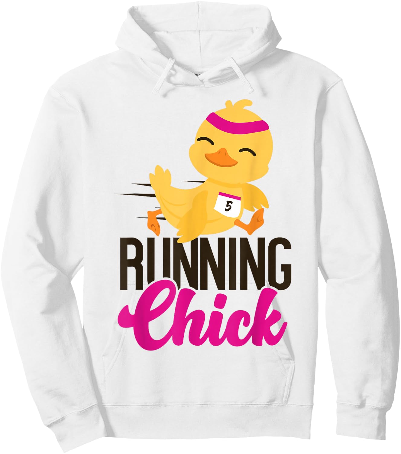 Running Runner Halbmarathon Huhn Mädchen Running Chick Hoodie - Hoodie | White