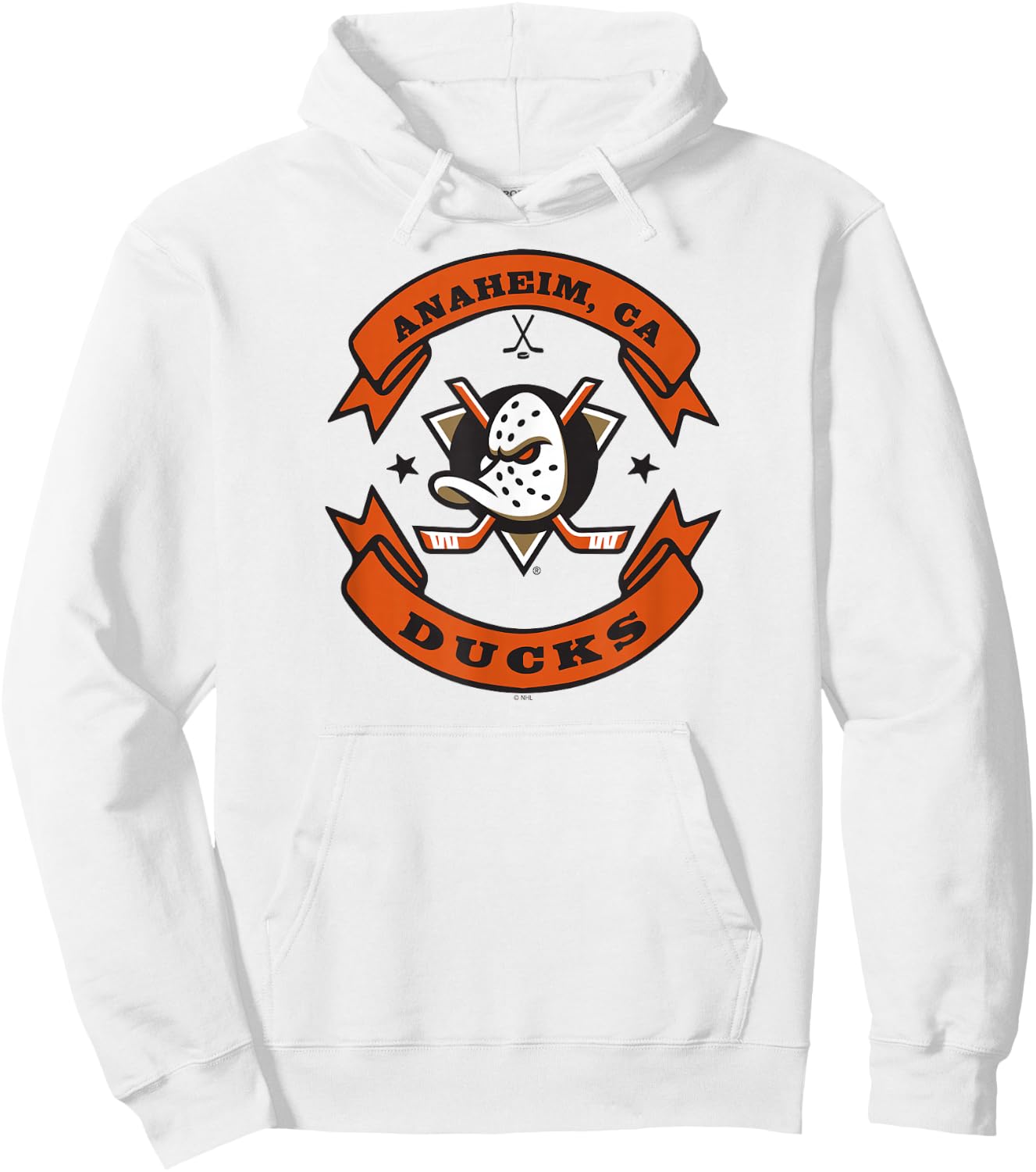 Anaheim Ducks Blaze , Grey, Small, -Kids Hoodie - Hoodie | White