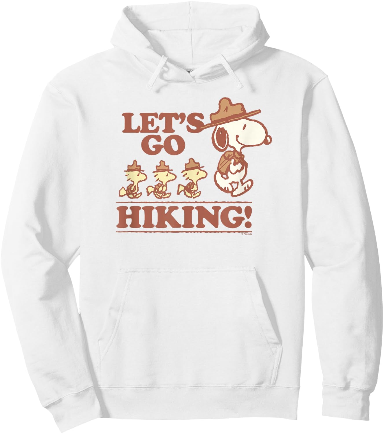 Snoopy & Woodstock - Beagle Scout - Lets Go Hiking Hoodie - Hoodie | White