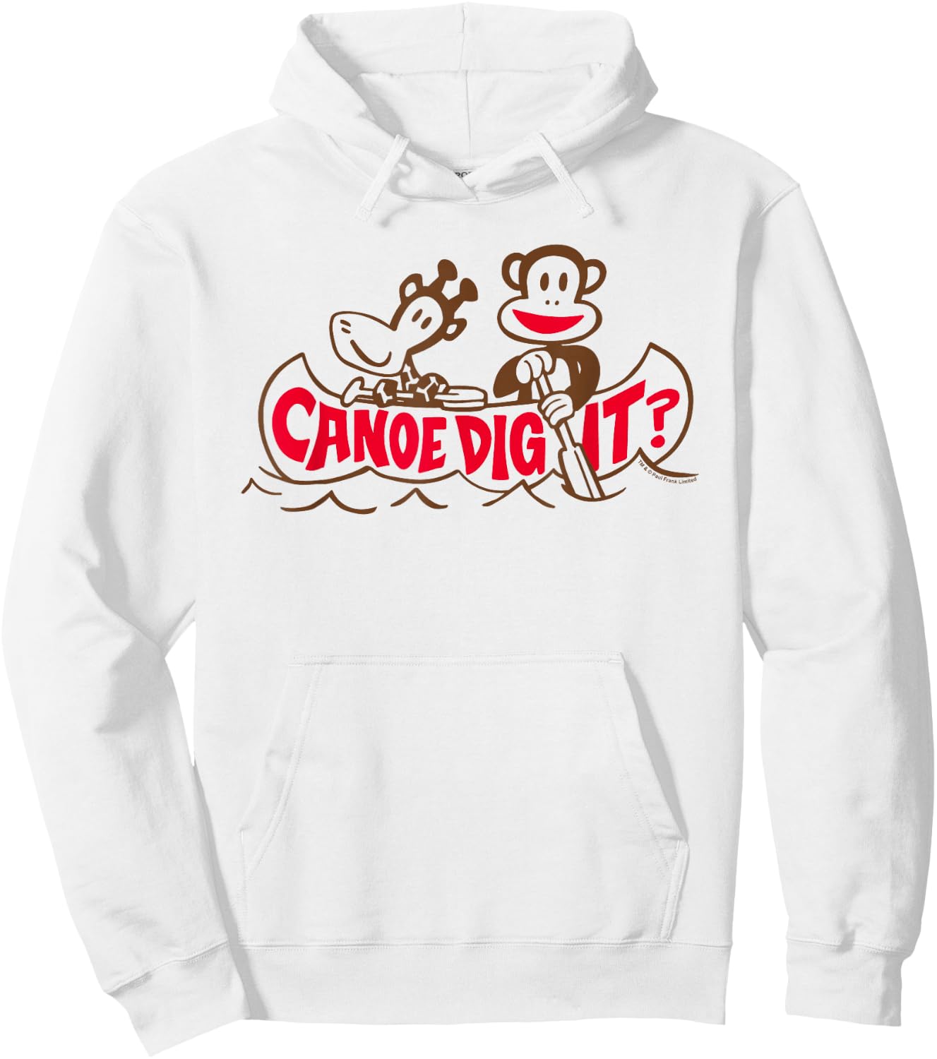 Paul Frank Julius The Monkey & Clancy Canoe Dig It Hoodie - Hoodie | White