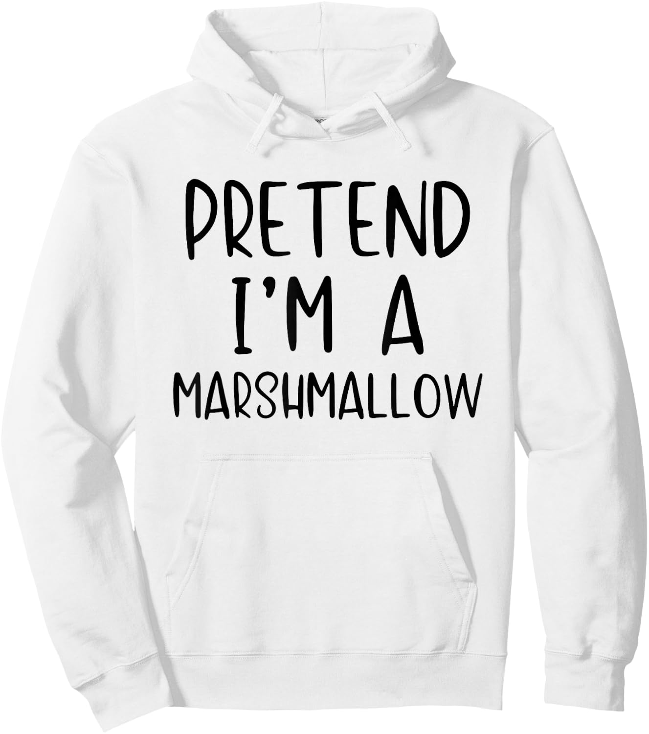 Pretend A Marshmallow Costume Halloween Simple Marsh-Mallow Hoodie - Hoodie | White