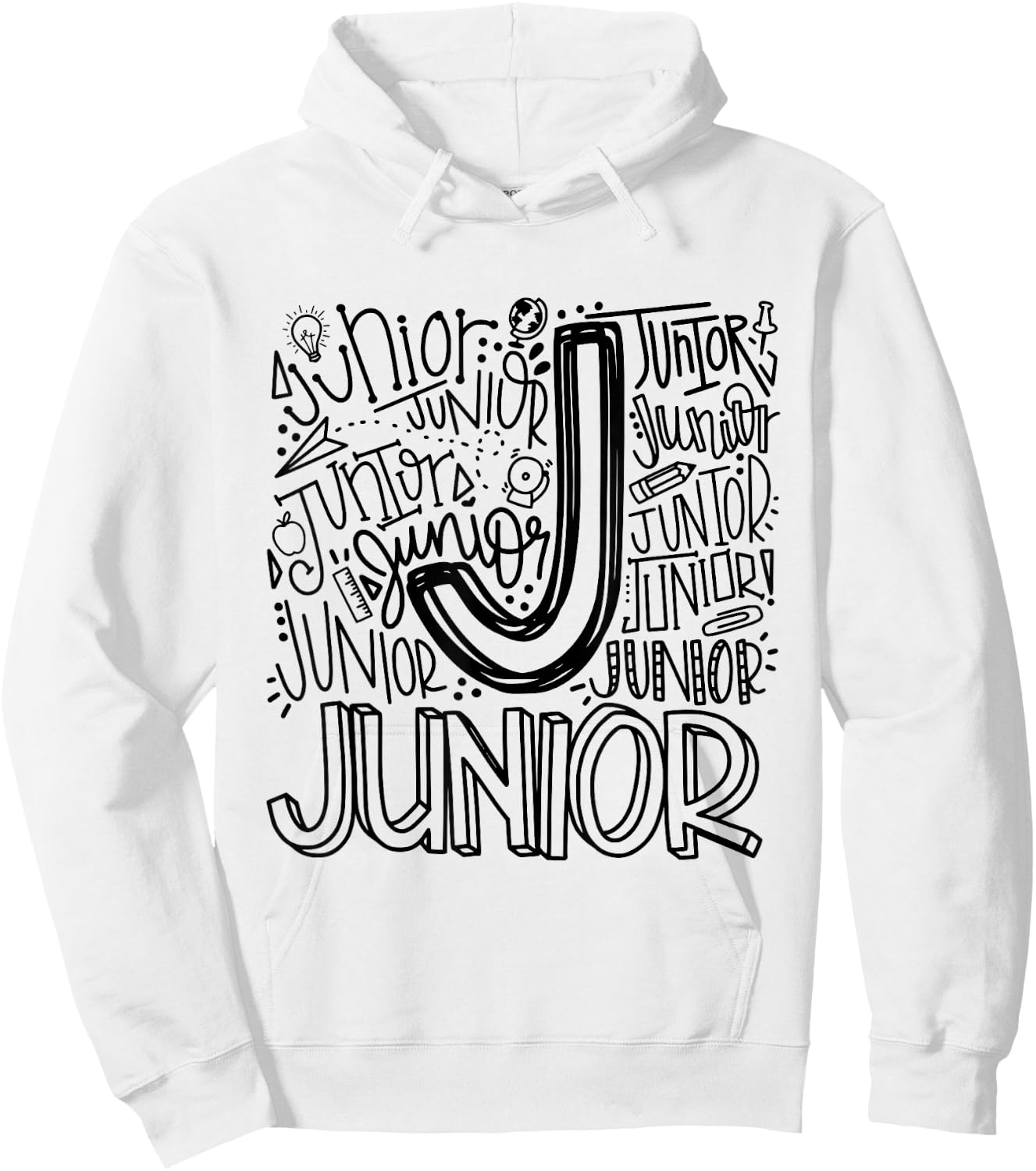 Junior High Eleventh 11th Grade Typography Back To School Hoodie - Hoodie | White