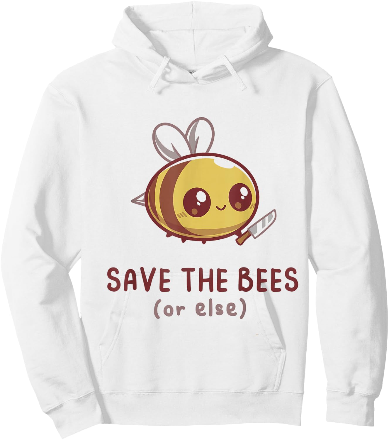 Save the Bees (Or Else) Hoodie - Hoodie | White