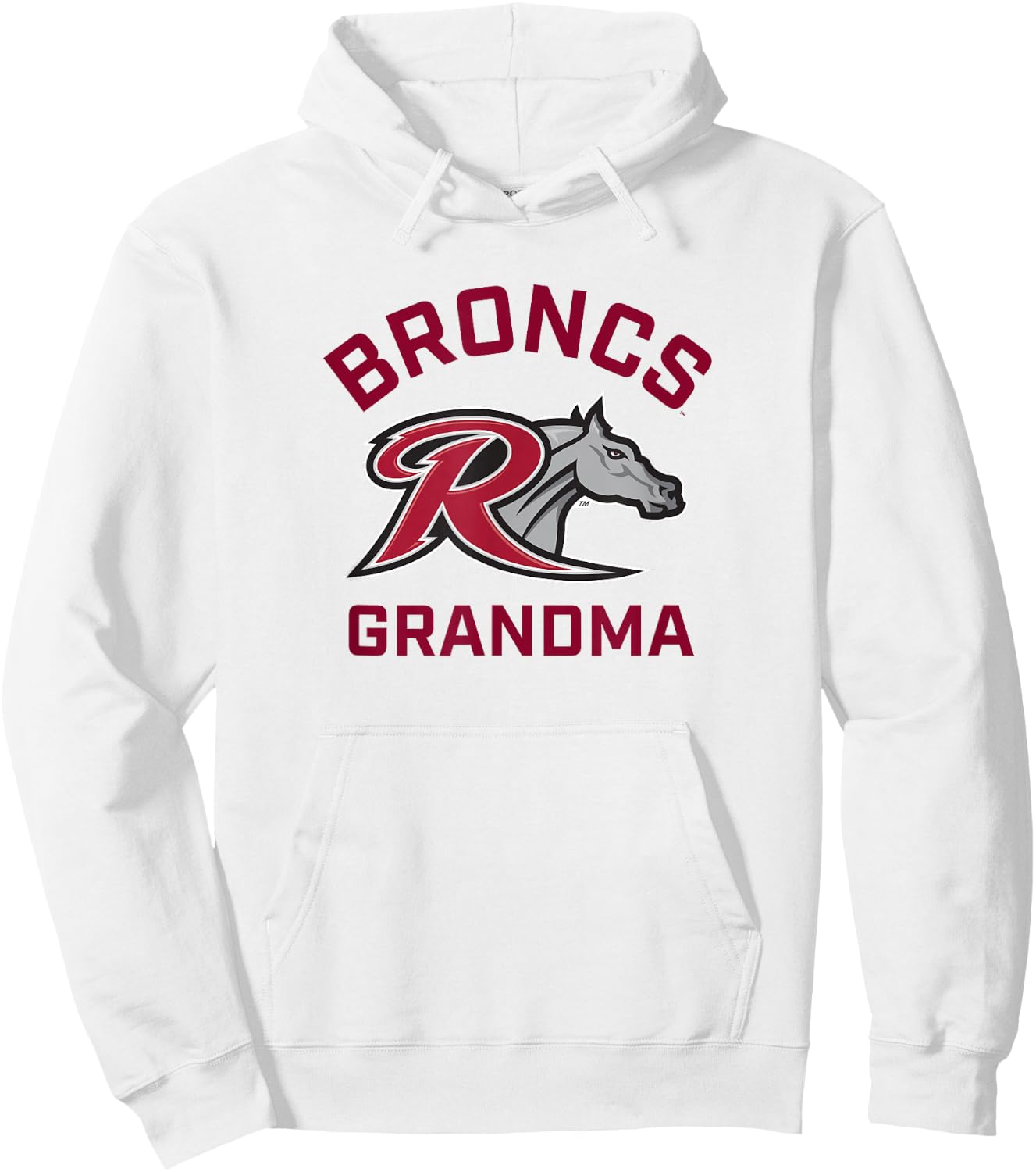Rider University Broncs Arched Grandma Hoodie - Hoodie | White