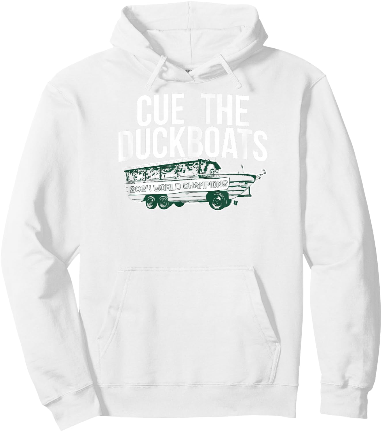 Cue the Duckboats - Boston Basketball Hoodie - Hoodie | White
