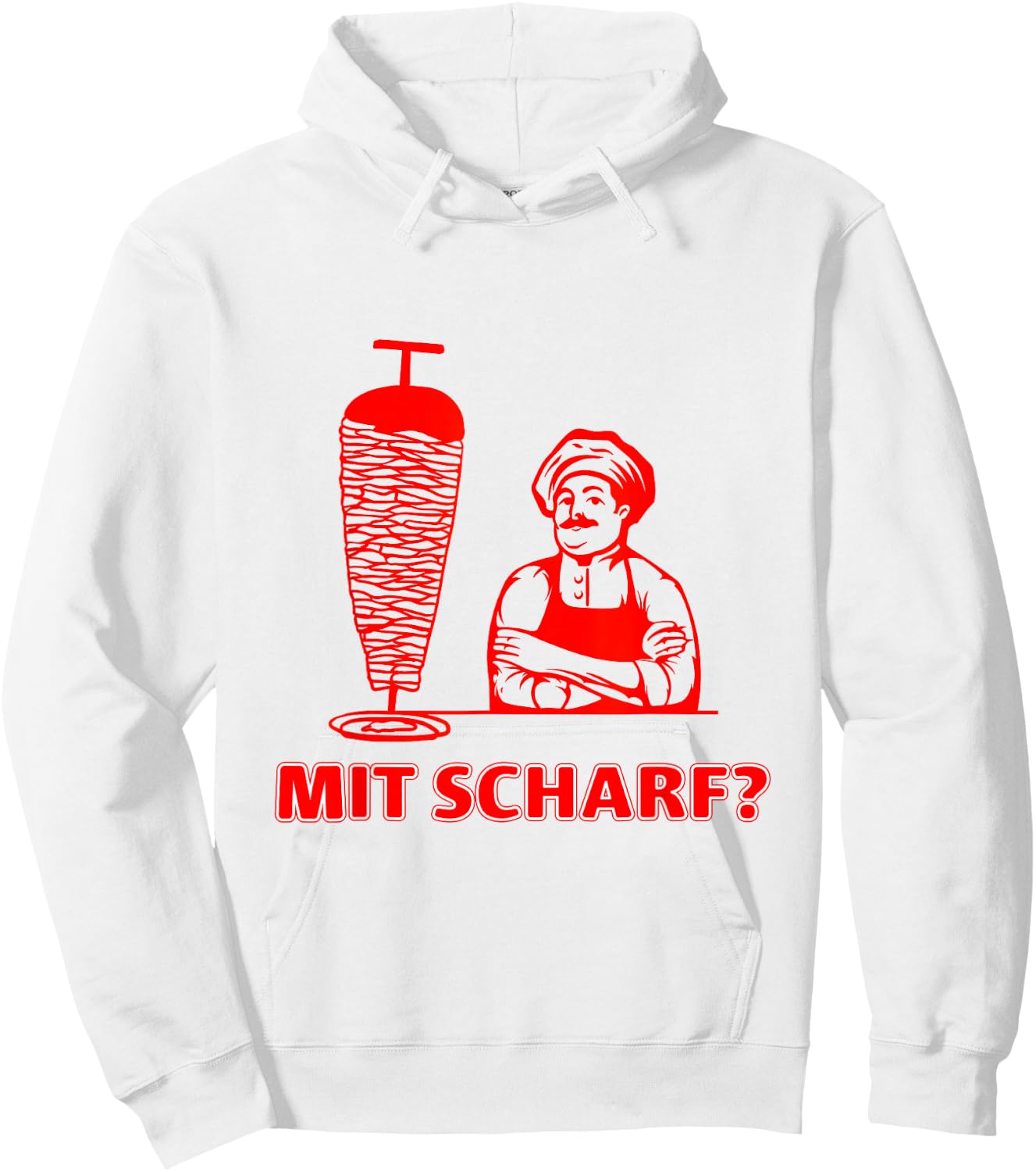 Doner Kebab Doner Shop with Scharf? , White Hoodie - Hoodie | White