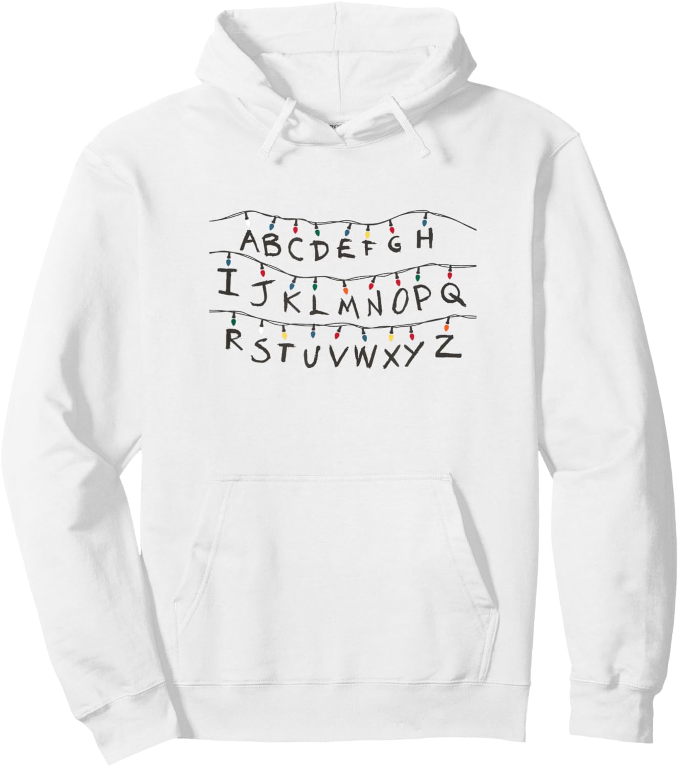 Stranger Things Alphabet , white, S Hoodie - Hoodie | White