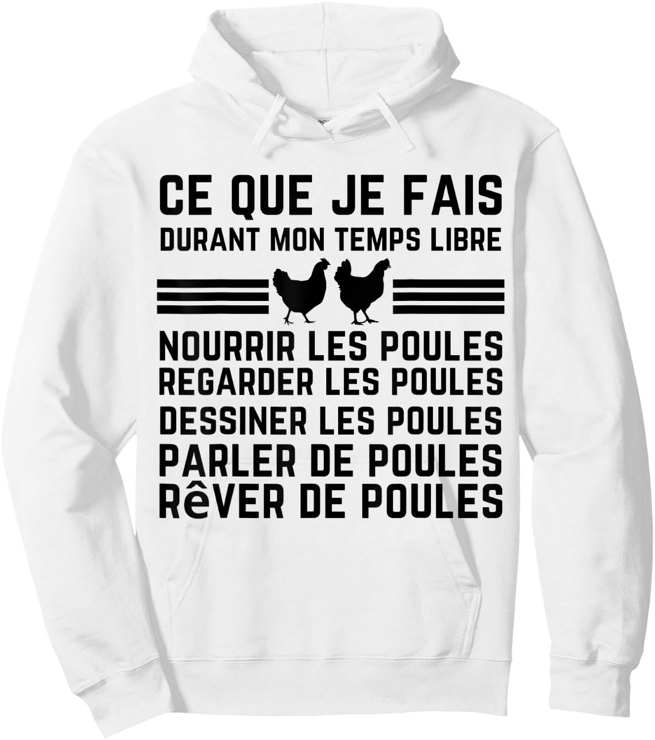 quote hen what i do in my free time , white, S Hoodie - Hoodie | White