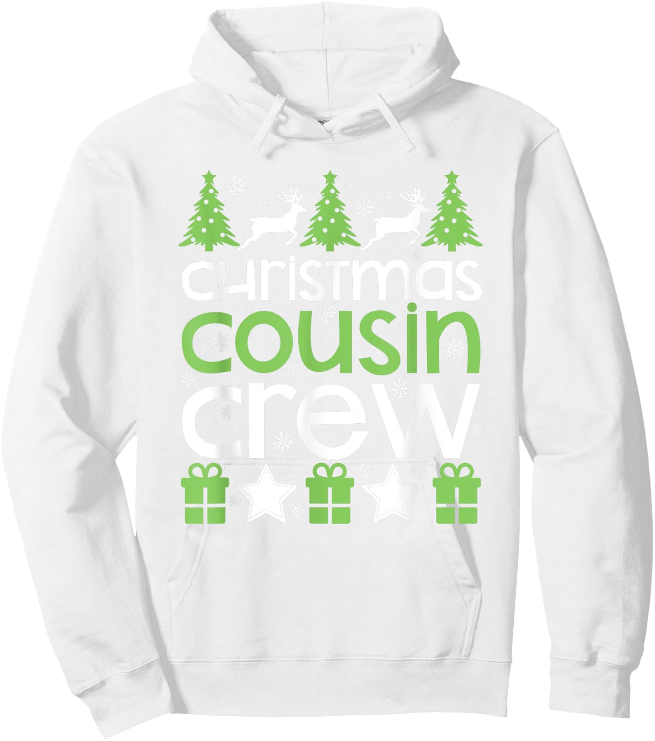 Christmas Cousin Crew Cute Family Photo Pajama Holiday Gift Hoodie - Hoodie | White