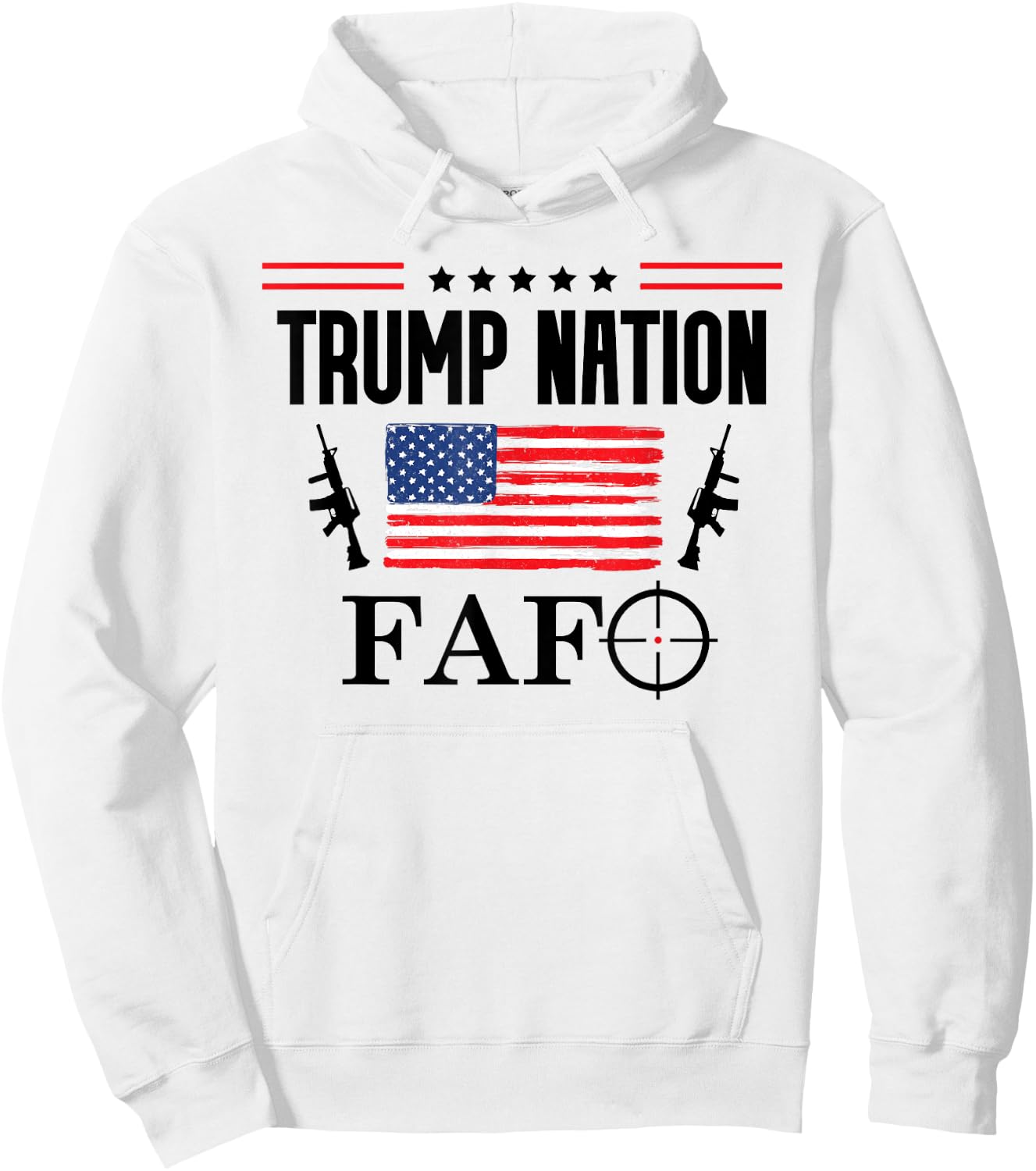 Trump Nation Flag,Donald Trump Fafo Sign,F Around Find Out Hoodie - Hoodie | White