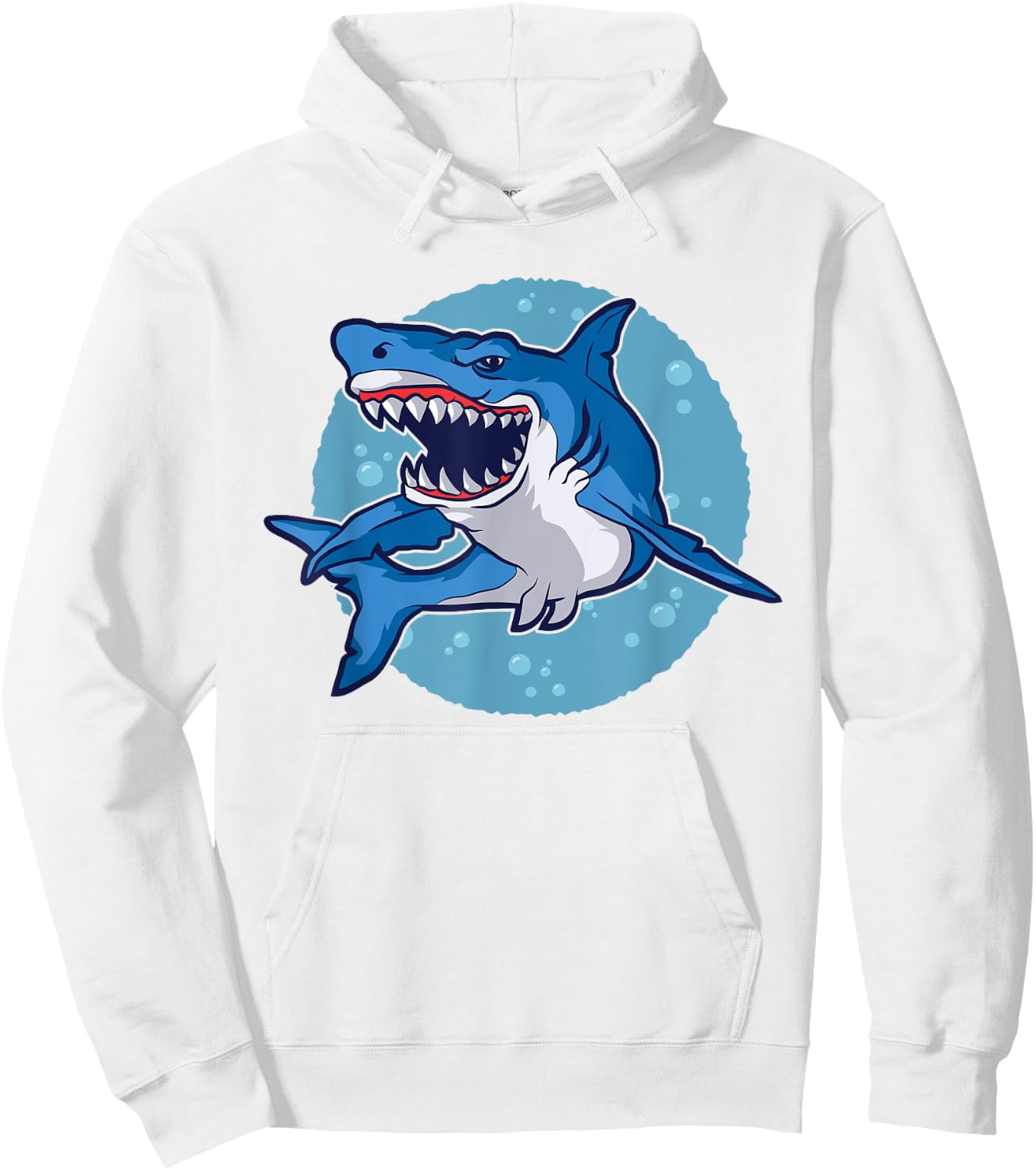 Lustiges Hai Design im Comic Style mit weißem Hai Hoodie - Hoodie | White