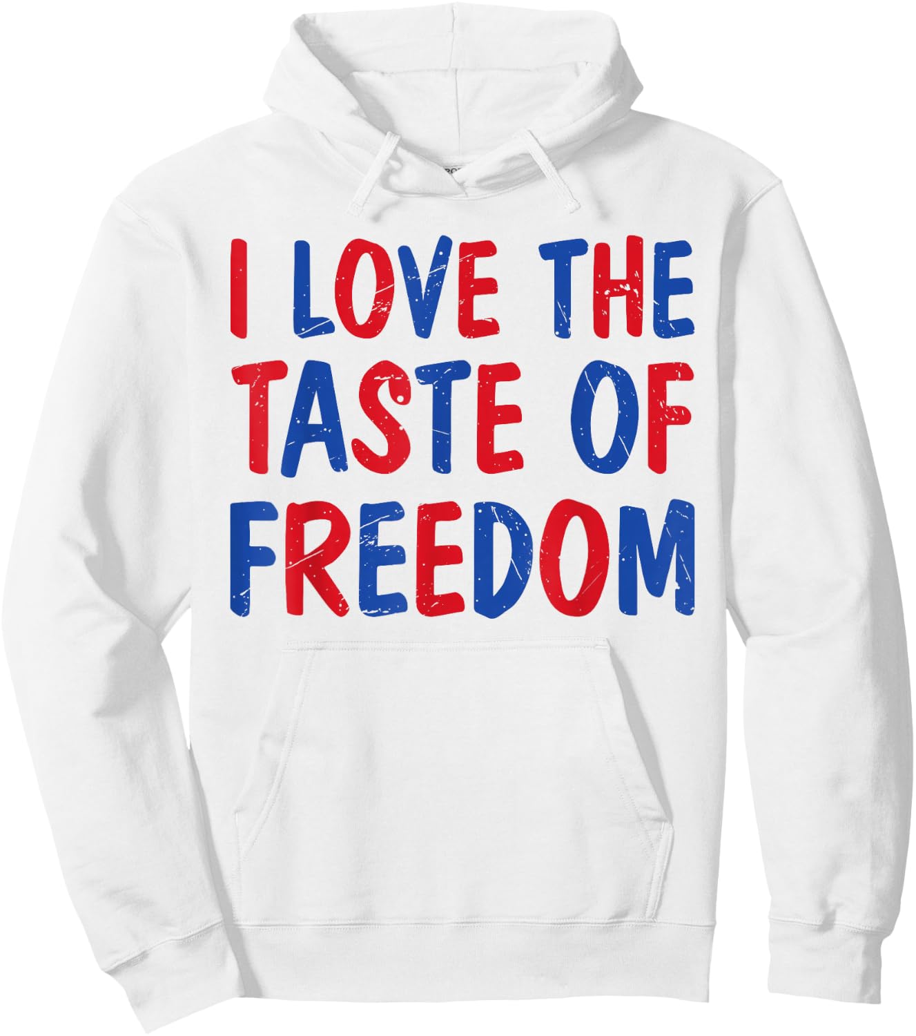 I Love The Taste of Freedom Fun Couples Matching 4th of July Hoodie - Hoodie | White