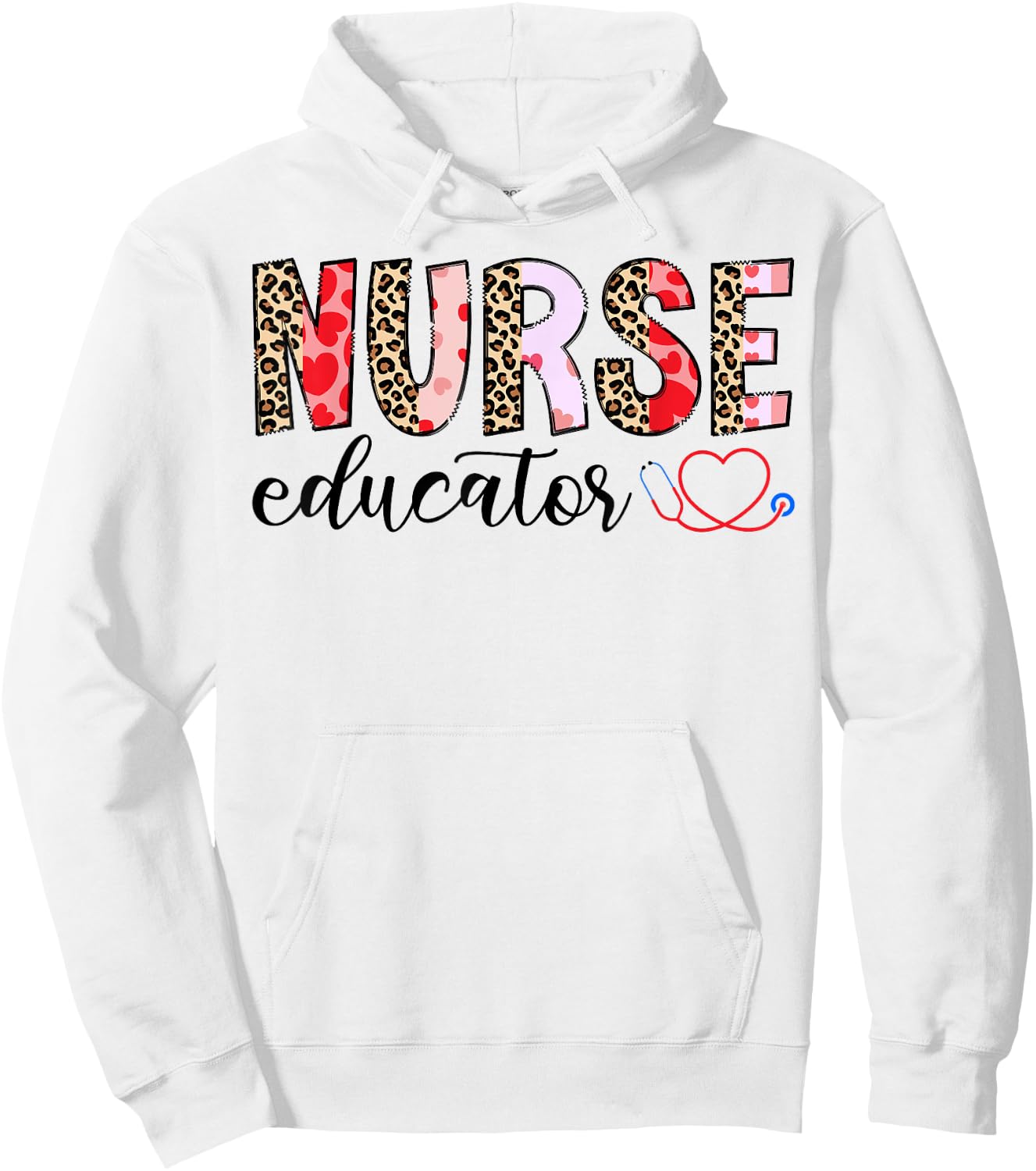 Nurse Educator Leopard Hoodie - Hoodie | White
