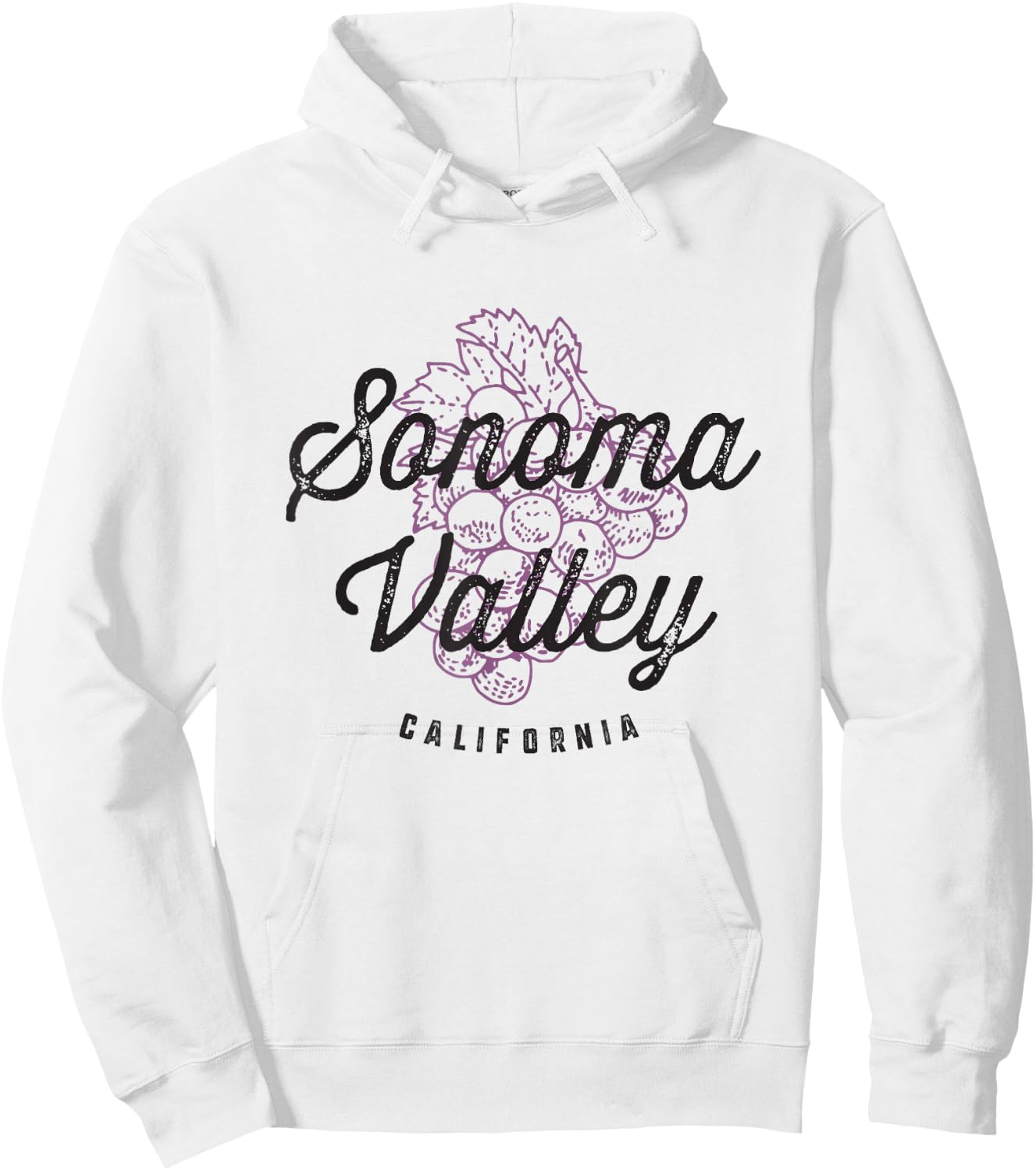 Sonoma Valley California Wine Country Vintage Hoodie - Hoodie | White