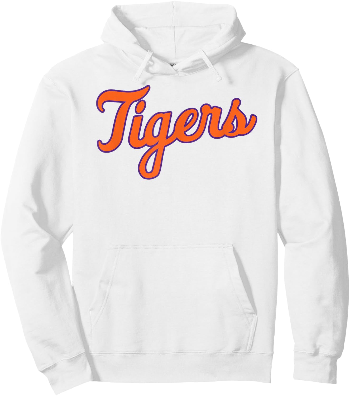 Clemson Tigers Cursive Mascot Officially Licensed Hoodie - Hoodie | White