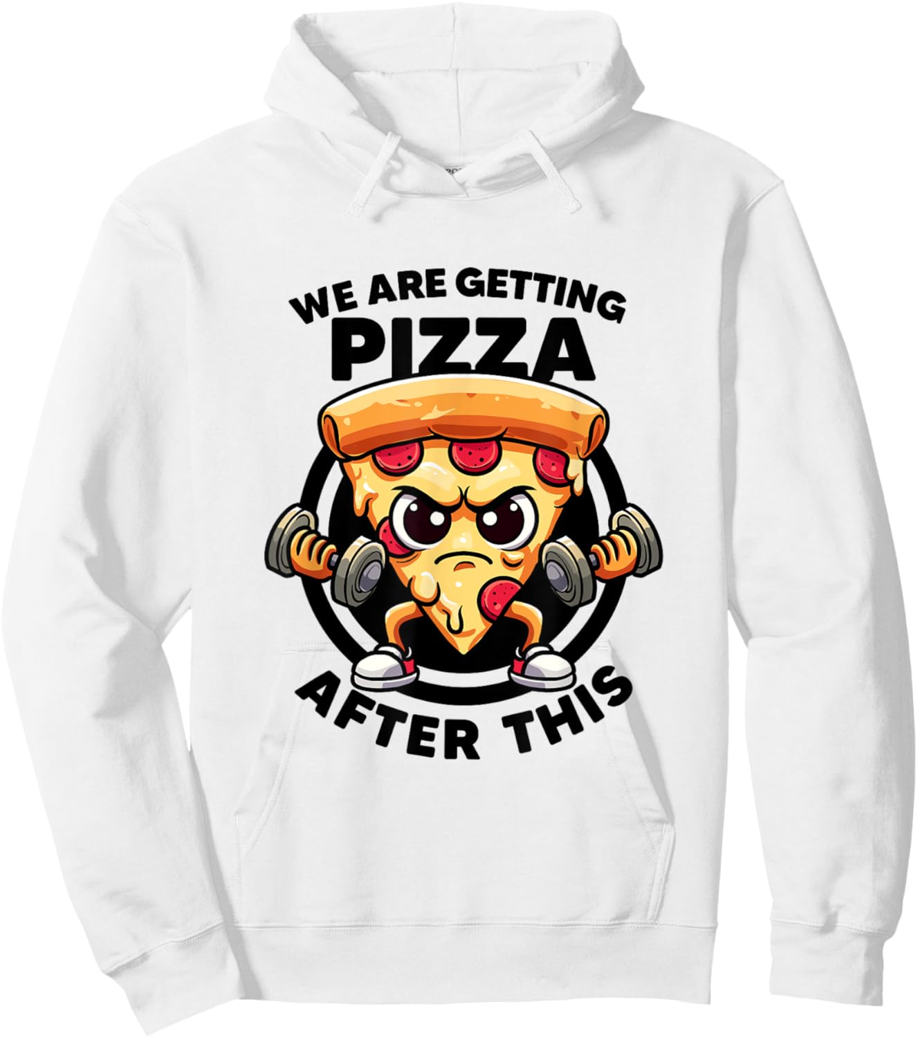 We Are Getting Pizza After This Funny Gym Quotes Gym Fitness Hoodie - Hoodie | White