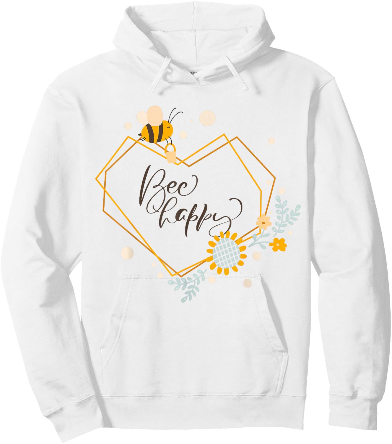 Bee Happy Shirt Boys Honey Bee Children Bees Hoodie - Hoodie | White