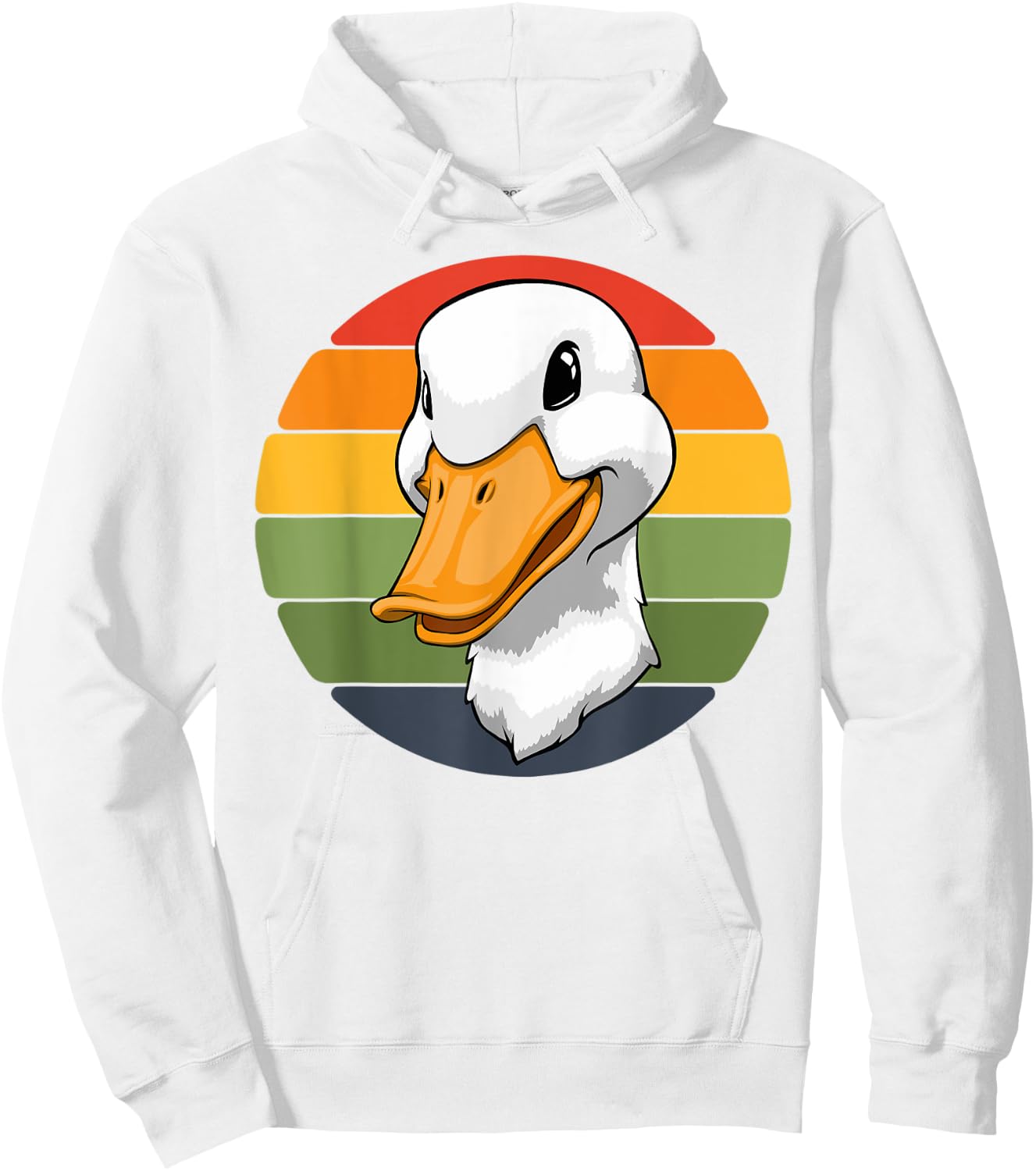 Duck Head Retro Funny Water Ducklings Hoodie - Hoodie | White