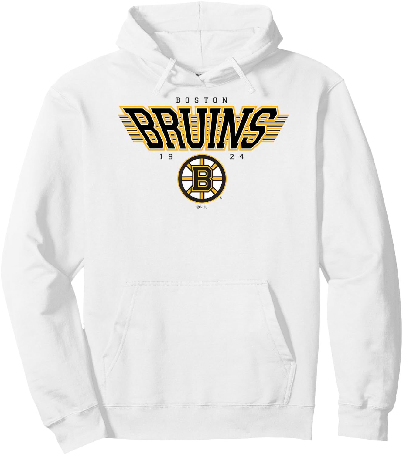 Boston Bruins Laser Gray Officially Licensed Hoodie - Hoodie | White