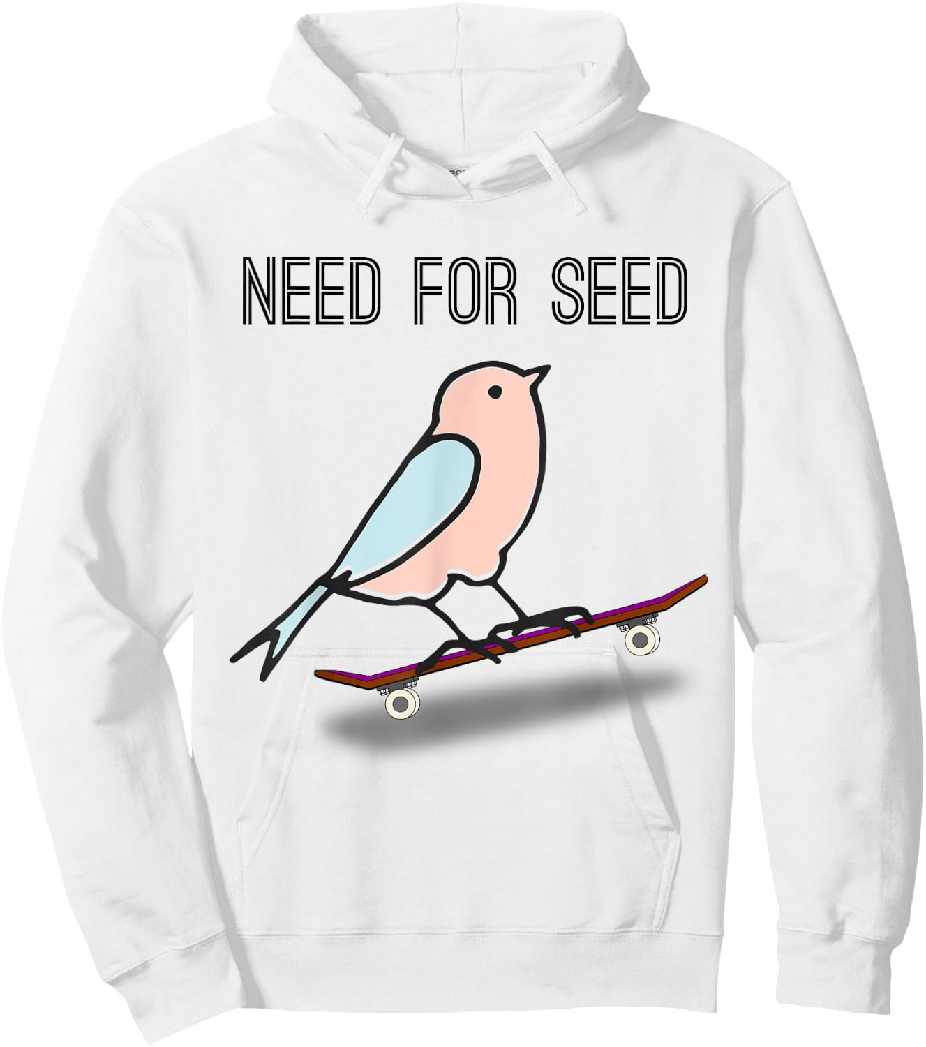 Need for Seed bird skating birb for Skateboarding Hoodie - Hoodie | White