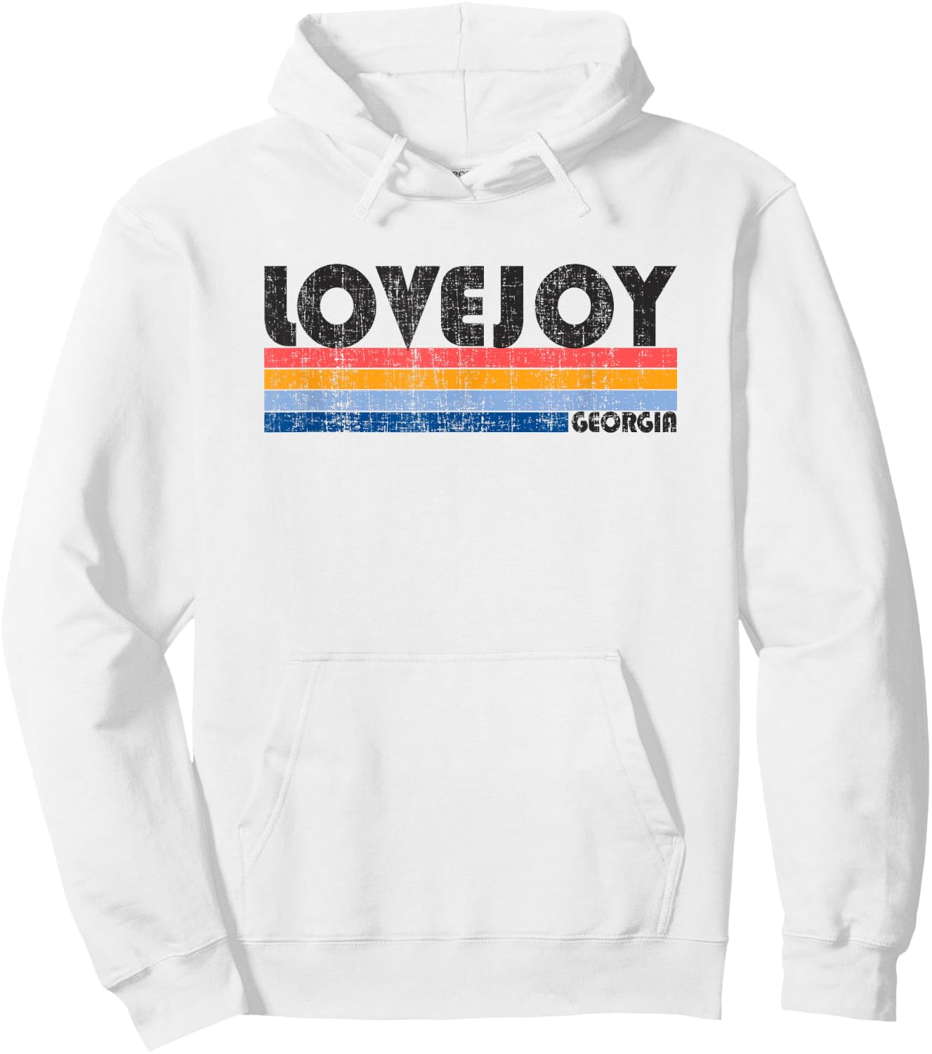Show your Lovejoy, GA Hometown Pride with this Retro 70s 80s Hoodie - Hoodie | White