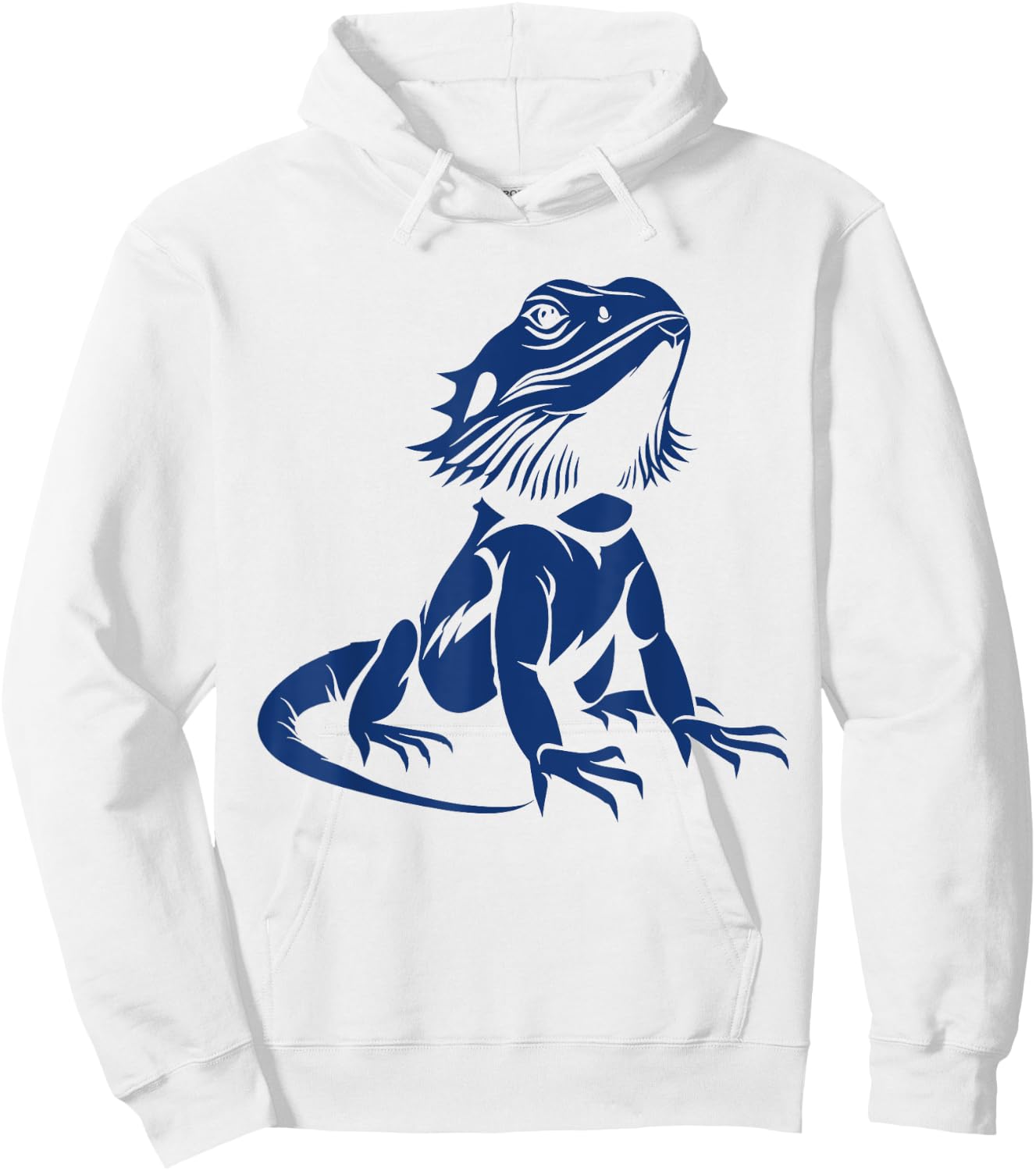 Cute Reptile Lizard Humor Pogona Simple Bearded Dragon Hoodie - Hoodie | White