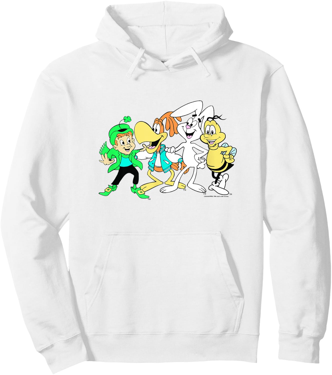 General Mills Squad Lucky Sonny Trix Rabbit & Buzz Bee Shot Hoodie - Hoodie | White