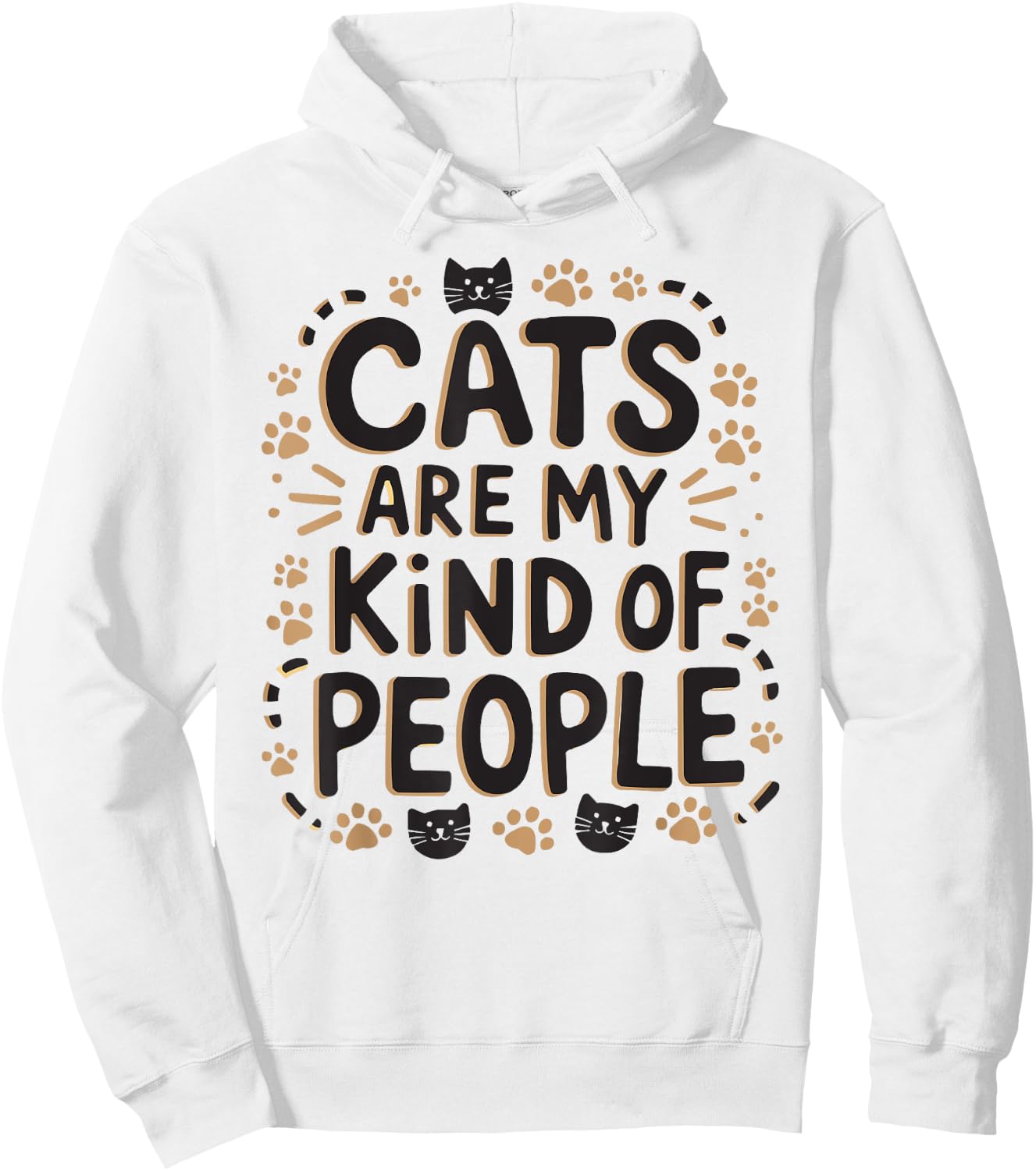 Anti Human Pro Cat Lover Kitty Meow Cat Owner Hoodie - Hoodie | White
