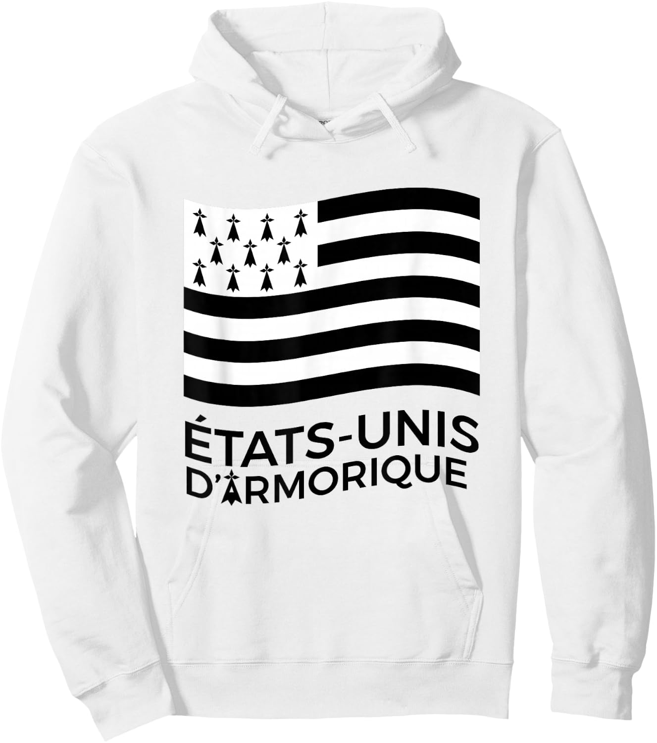 Gift Brittany United States of Armorique Humour Breton , white, S Hoodie - Hoodie | White
