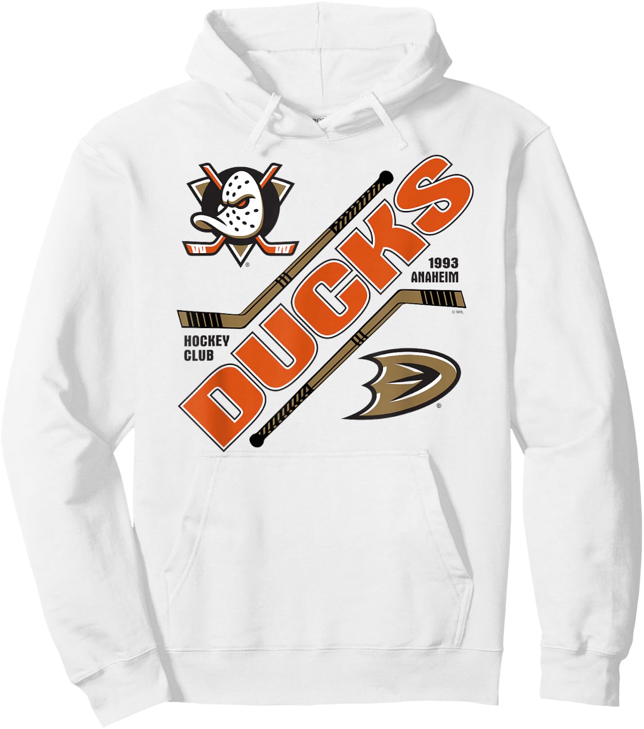 Anaheim Ducks Force Gray Officially Licensed Hoodie - Hoodie | White
