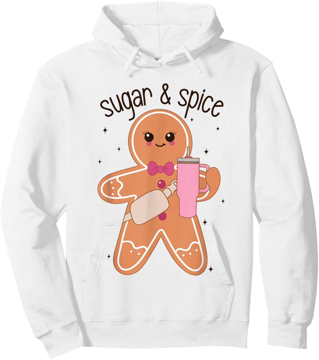 Gingerbread Sugar And Spice Tumbler Christmas Baking Team Hoodie - Hoodie | White