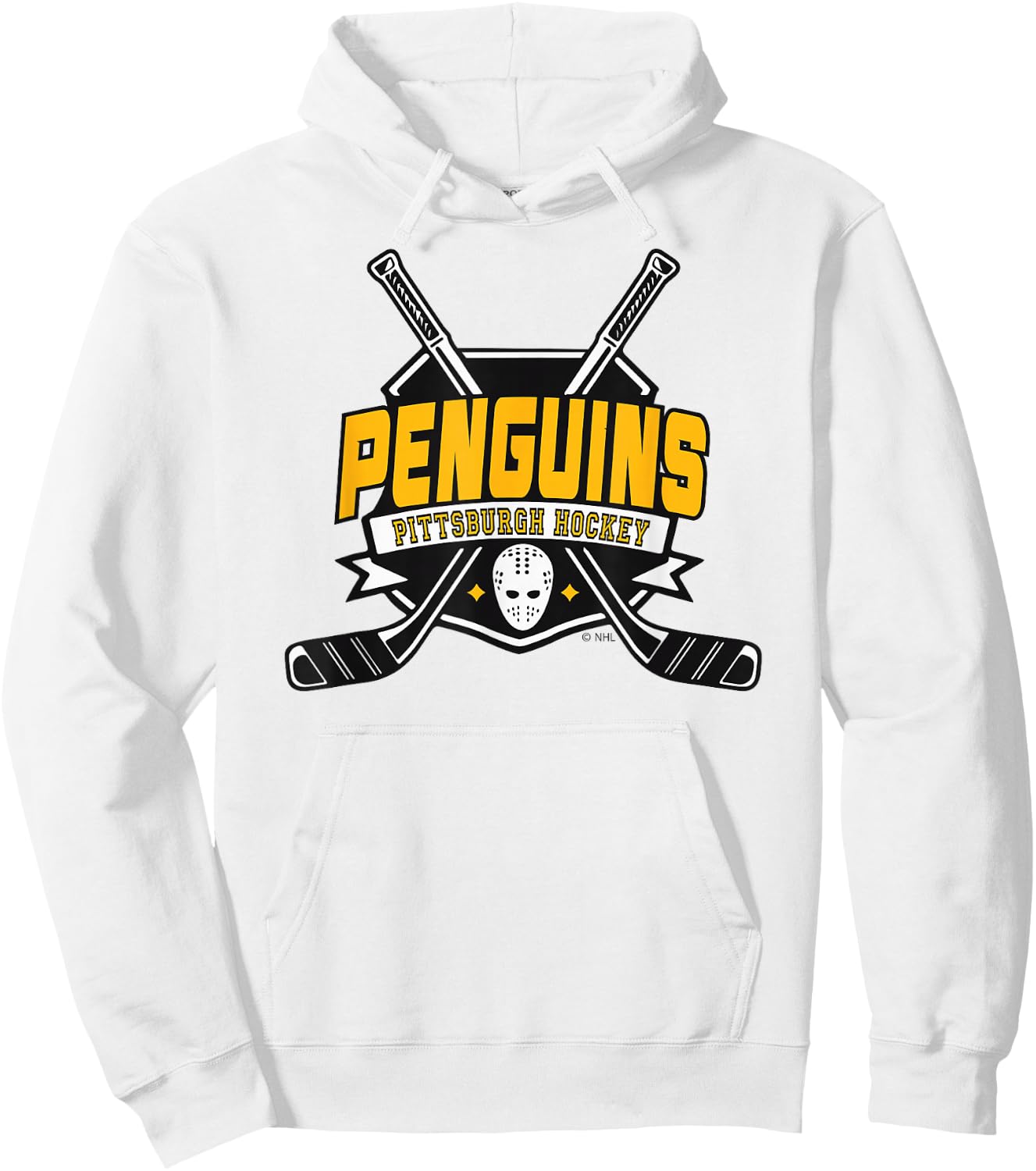 Pittsburgh Penguins Hockey Sticks Gray Officially Licensed Hoodie - Hoodie | White
