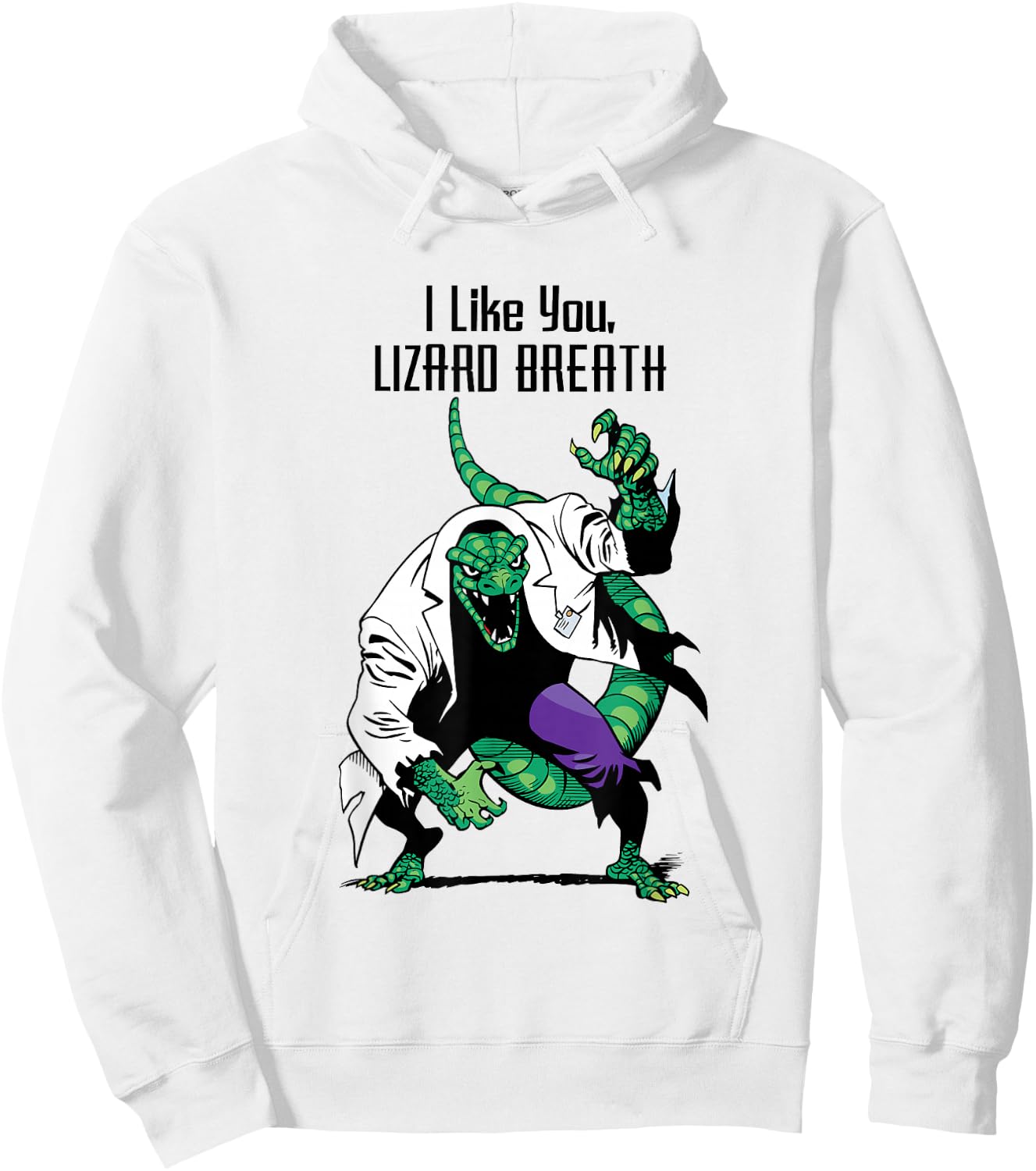 Marvel Valentine's Day I Like You Lizard Breath Hoodie - Hoodie | White