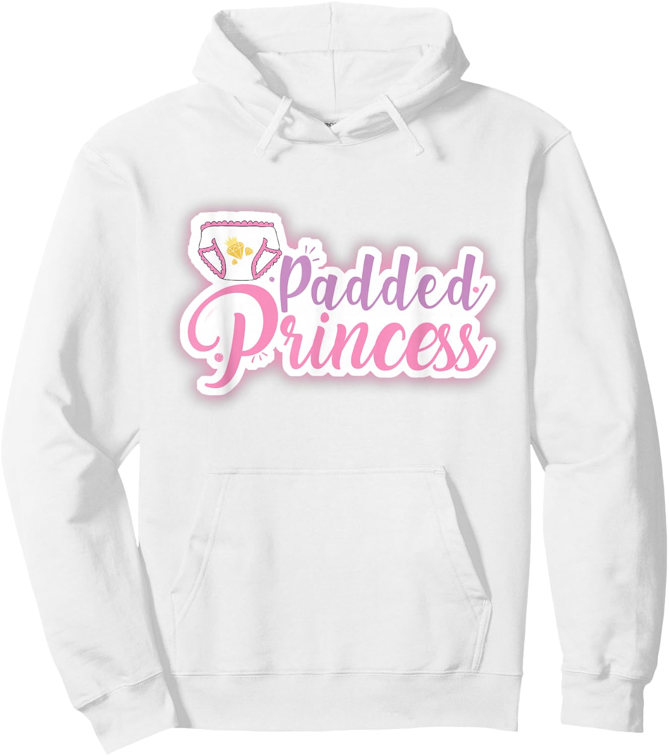Gepolsterte Prinzessin Rüschenwindel ABDL Hoodie - Hoodie | White