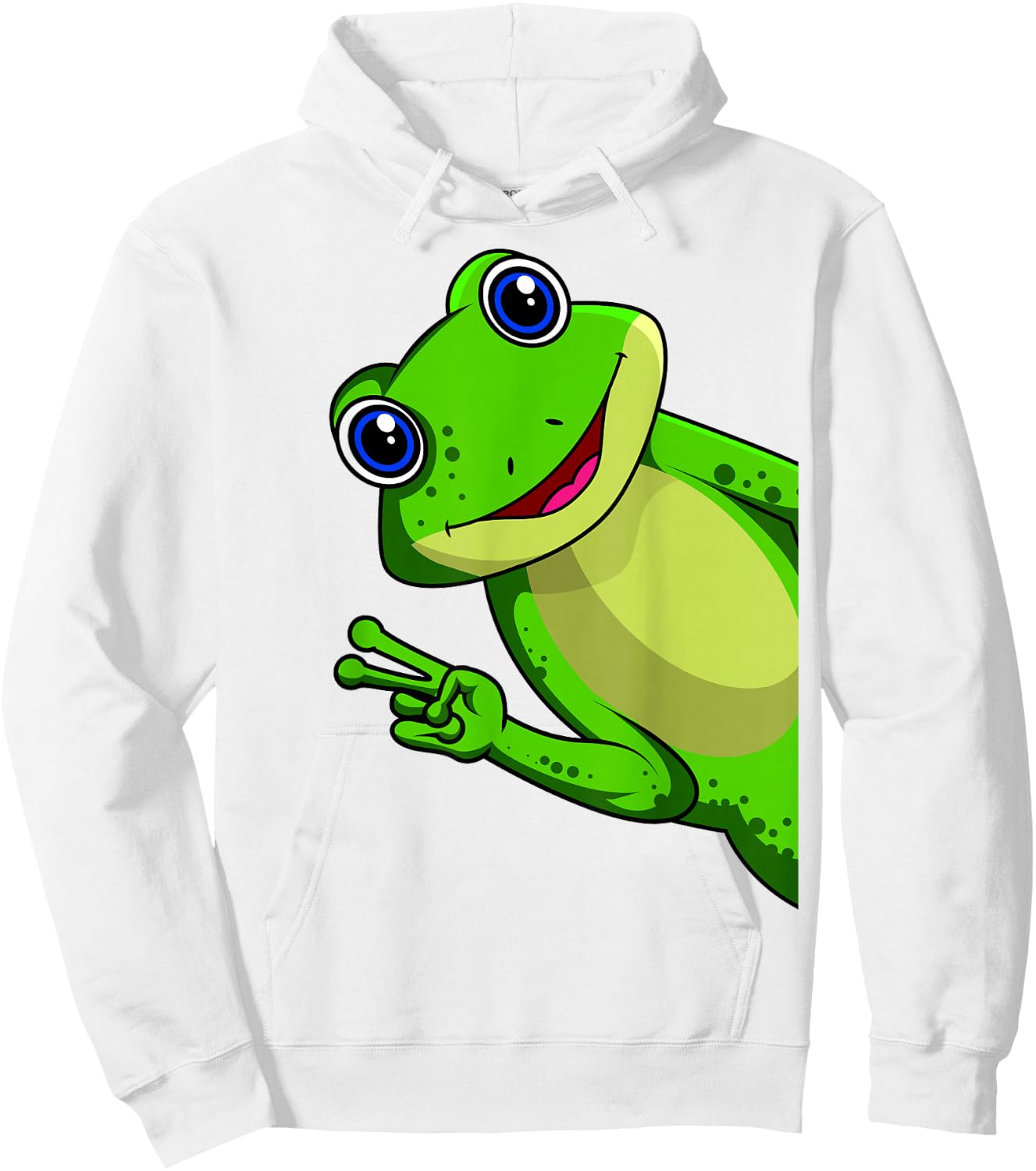 Frog Children's Boys Girls Women's Frog , Green Hoodie - Hoodie | White