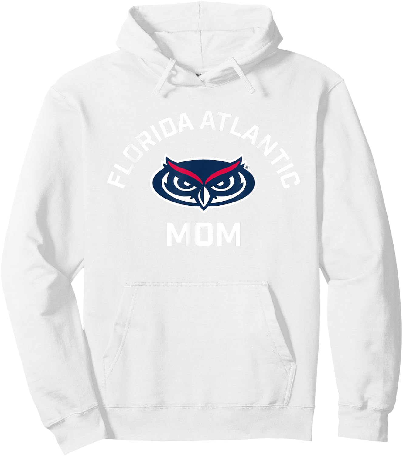 Florida Atlantic University FAU Owls Arched Mom Hoodie - Hoodie | White