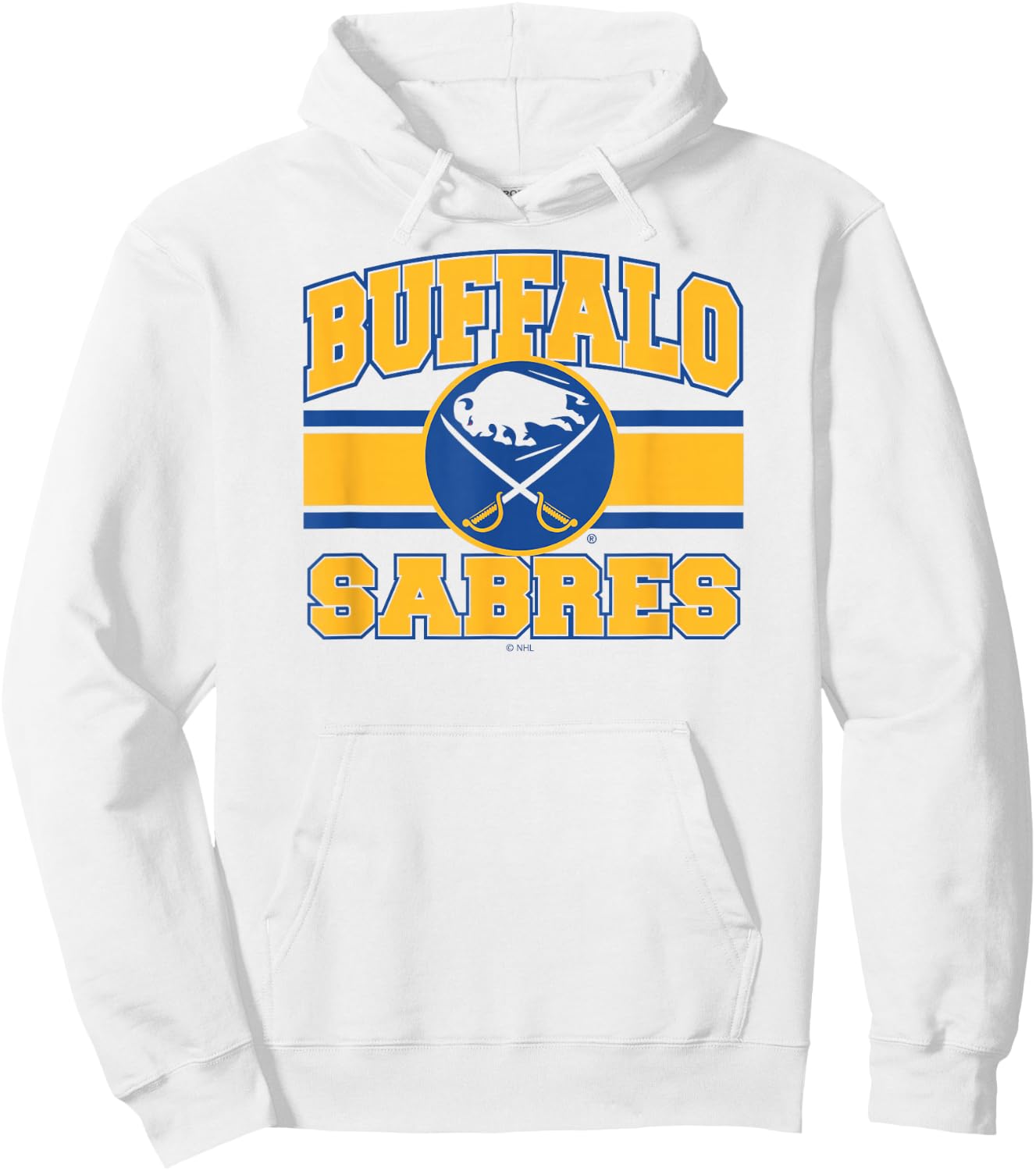 Buffalo Sabres Stripe White Officially Licensed Hoodie - Hoodie | White